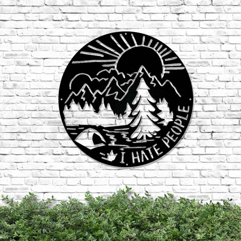 Camping I Hate People Metal Signs/wall Art, Camping Metal Sign, Camper ...