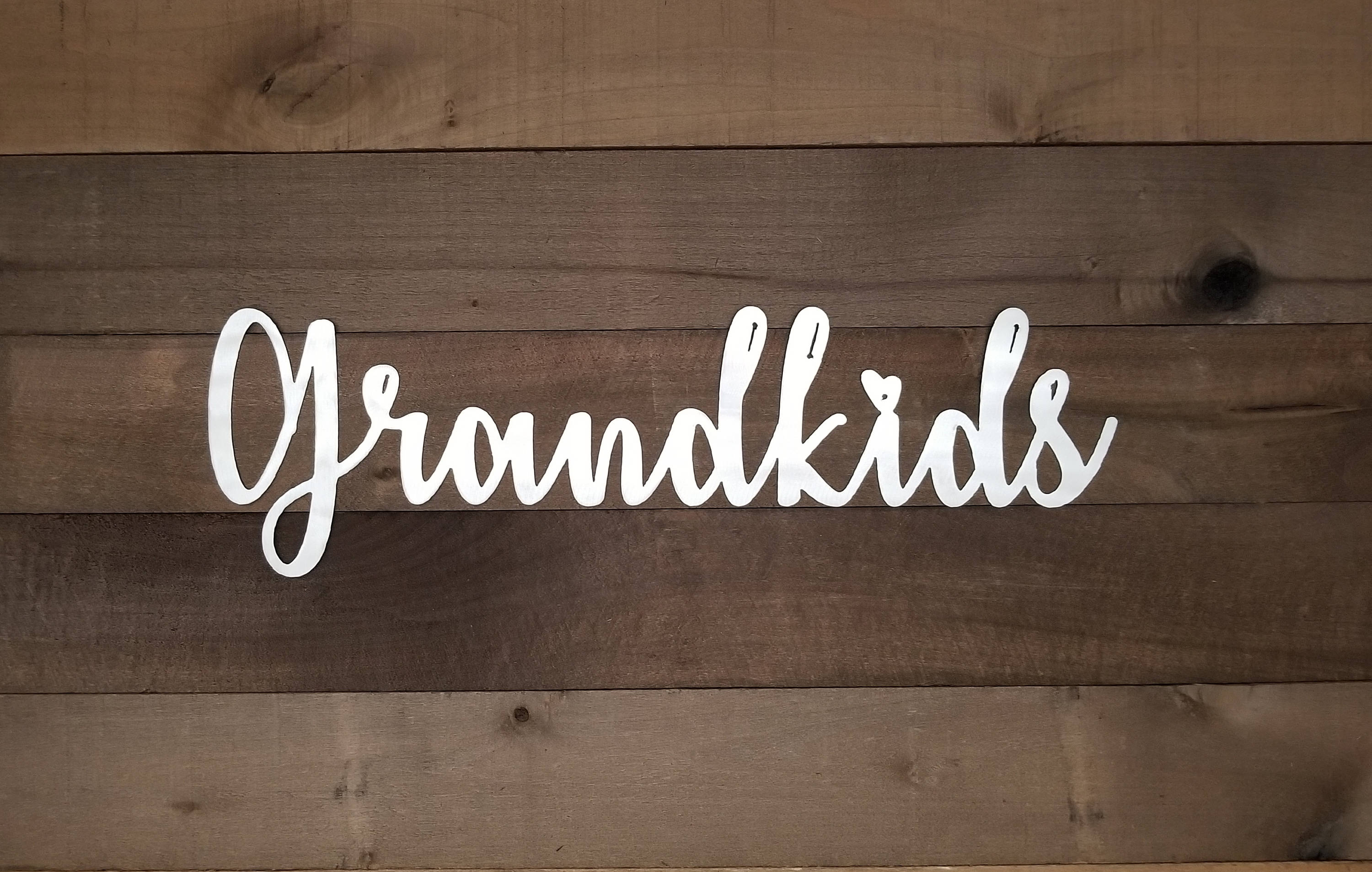 Metal Grandkids Sign, Grandkids Wall Hanging, Grandparents Gift ...