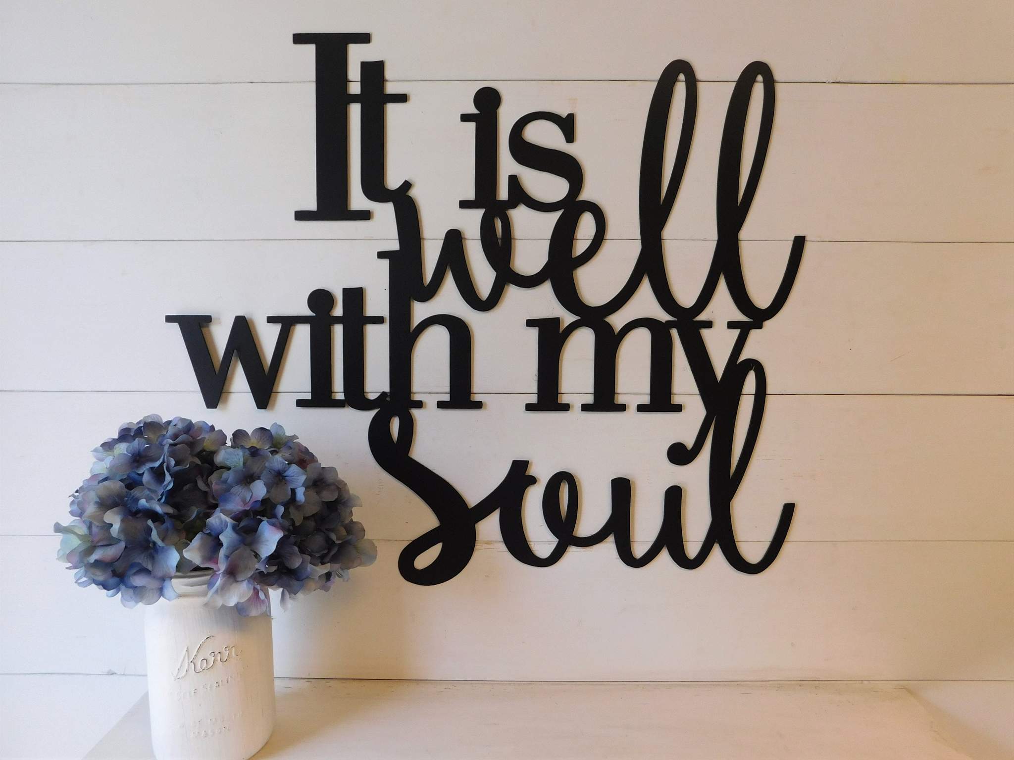 It Is Well With My Soul, Metal Sign, Bible Verse Wall Art, Scripture
