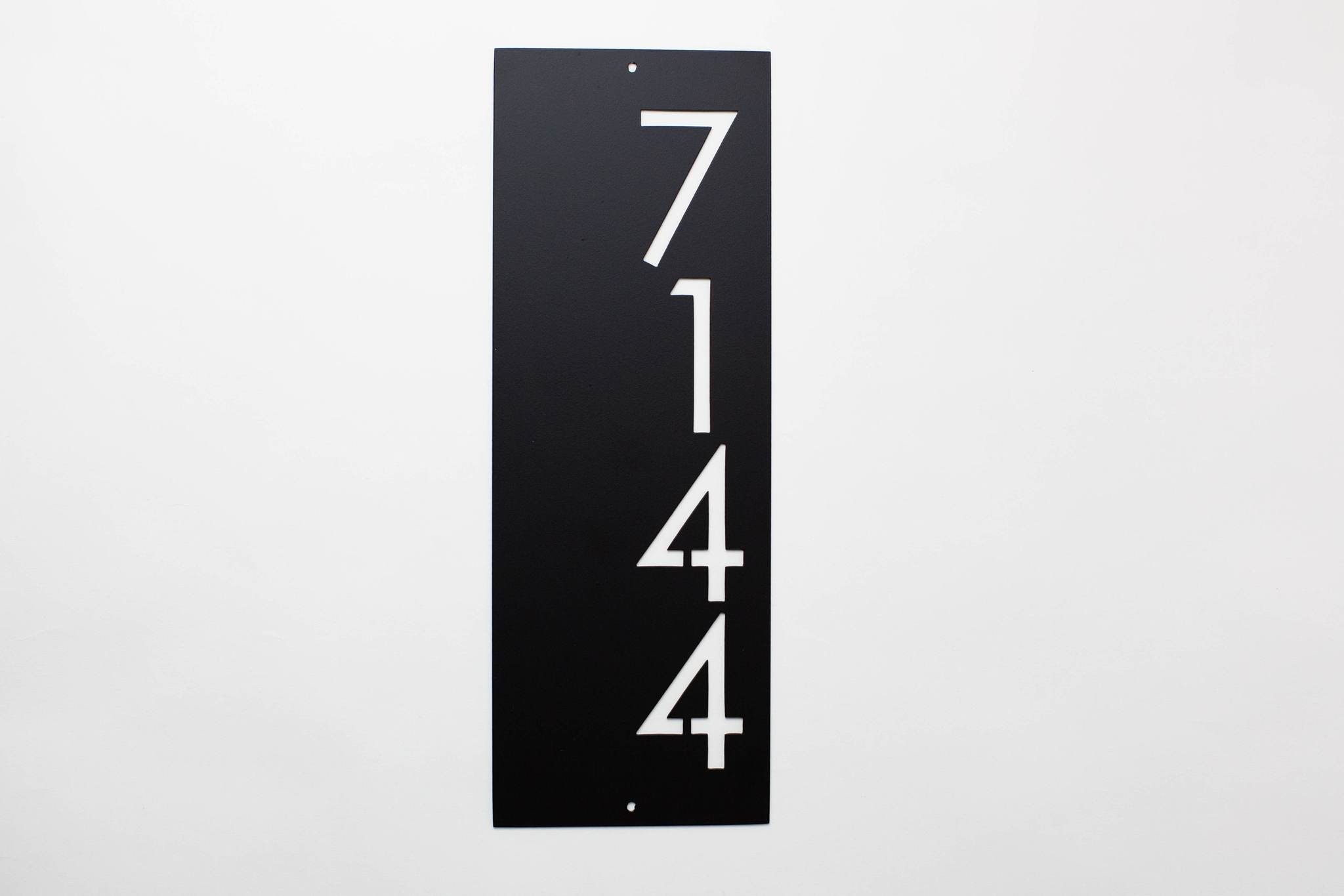 House Number Plaque, Vertical Address Sign, Door Number, Metal House