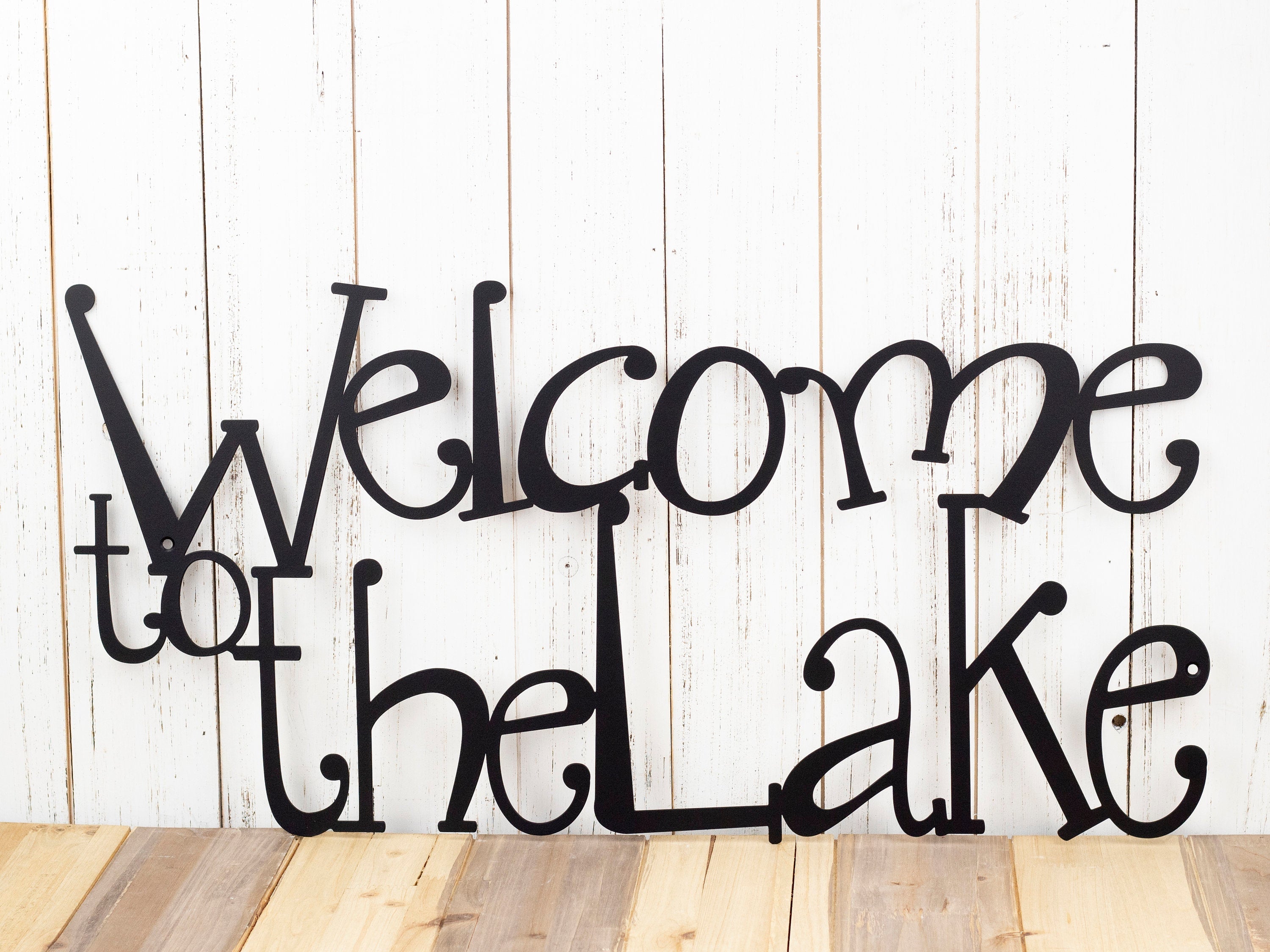 To The Lake Metal Sign, Lake House Decor, Metal Wall Art