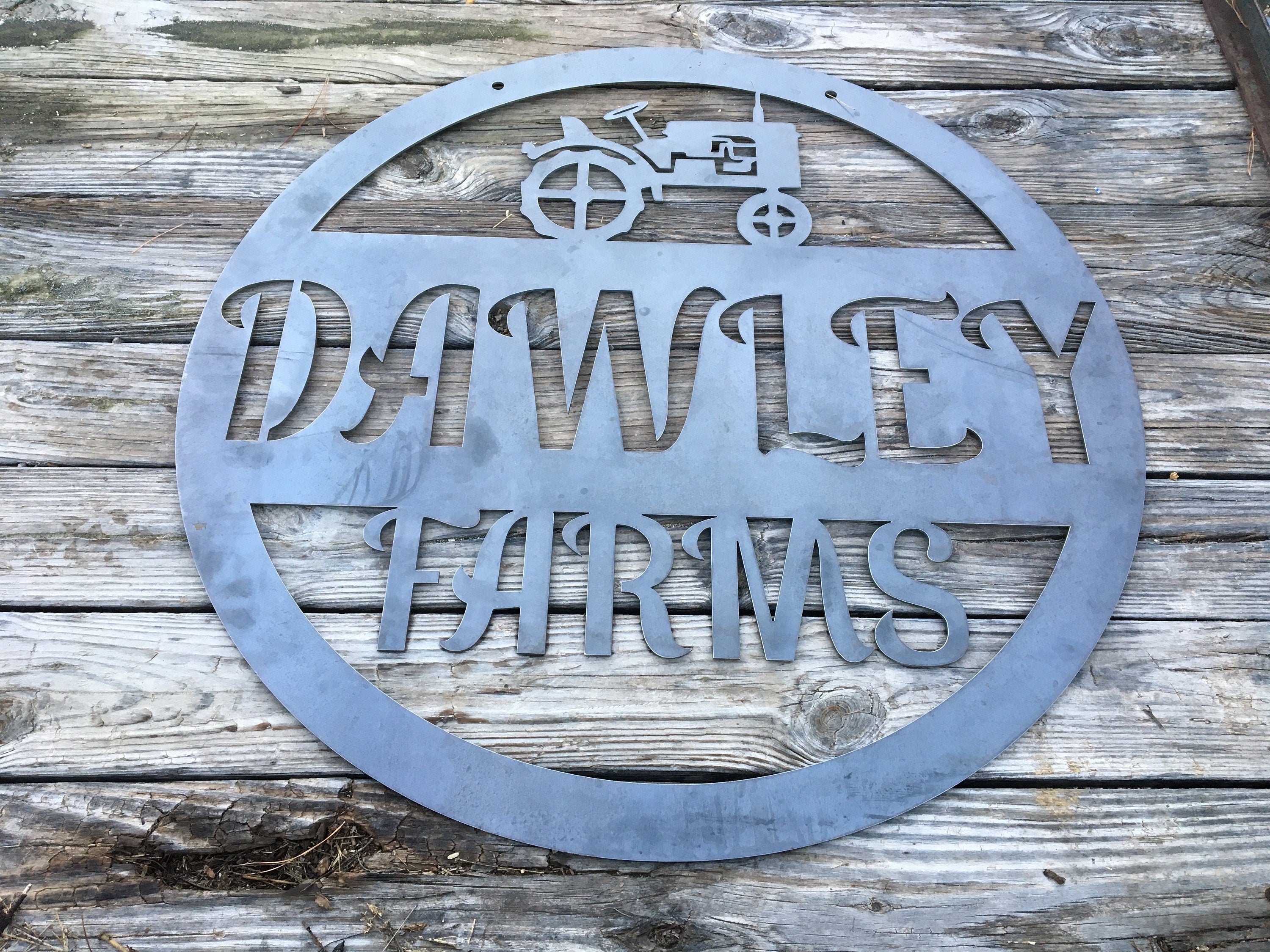 Hanging Farm Sign, Personalized Farm Sign, Custom Metal Farm Sign