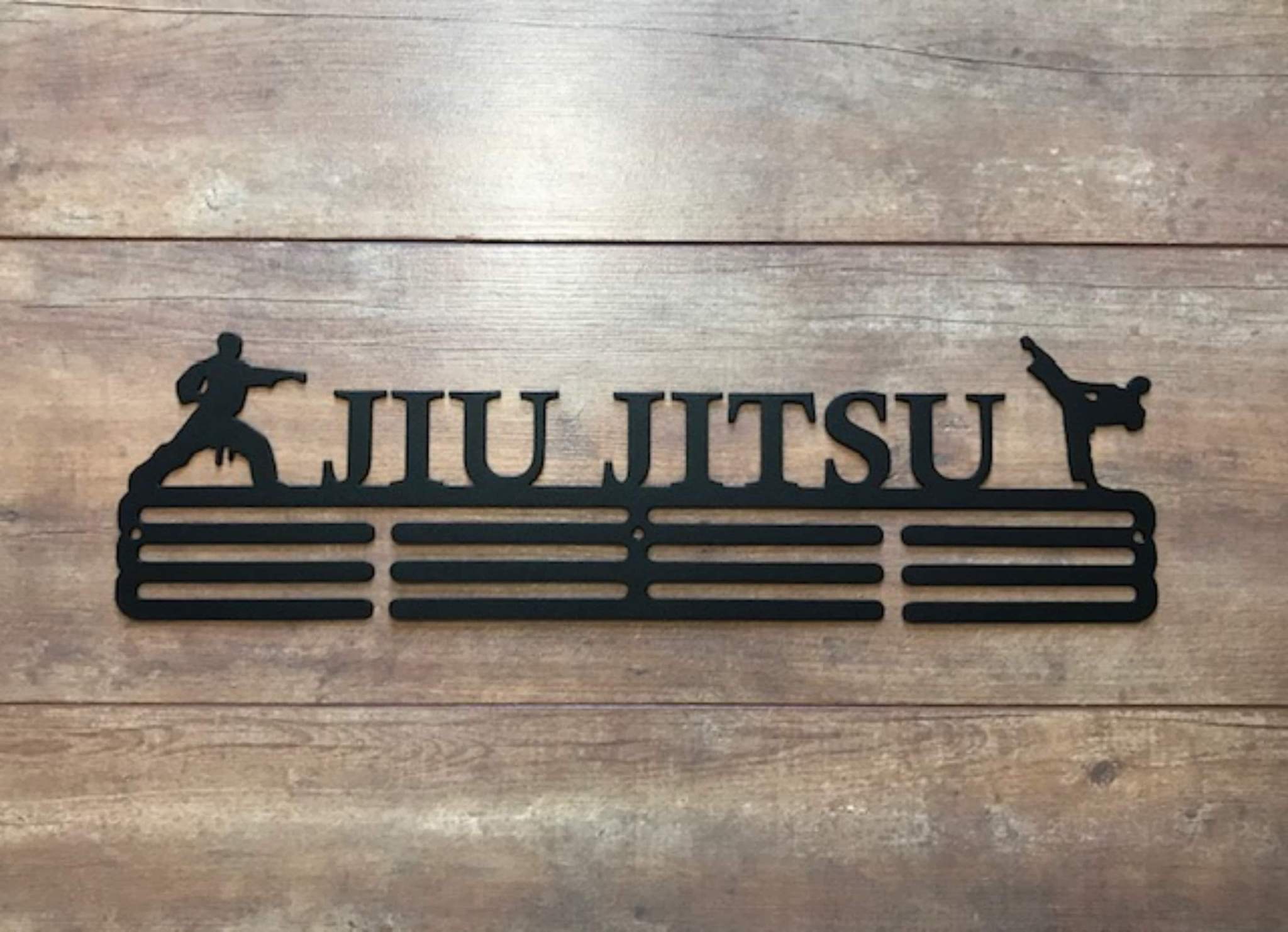 Jiu Jitsu- Medal Hanger Holder Display Rack 3 Rung, Cut Metal Sign ...