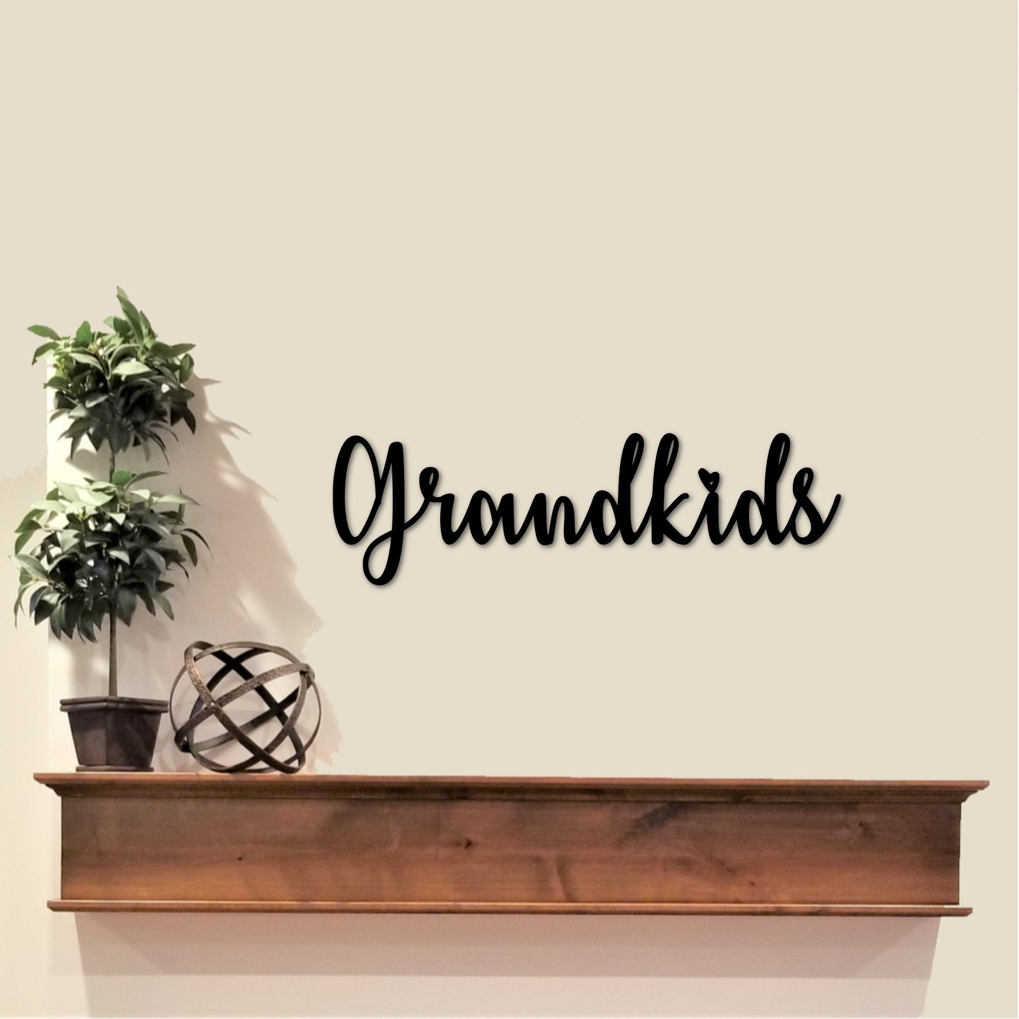 Metal Grandkids Sign, Grandkids Wall Hanging, Grandparents Gift ...