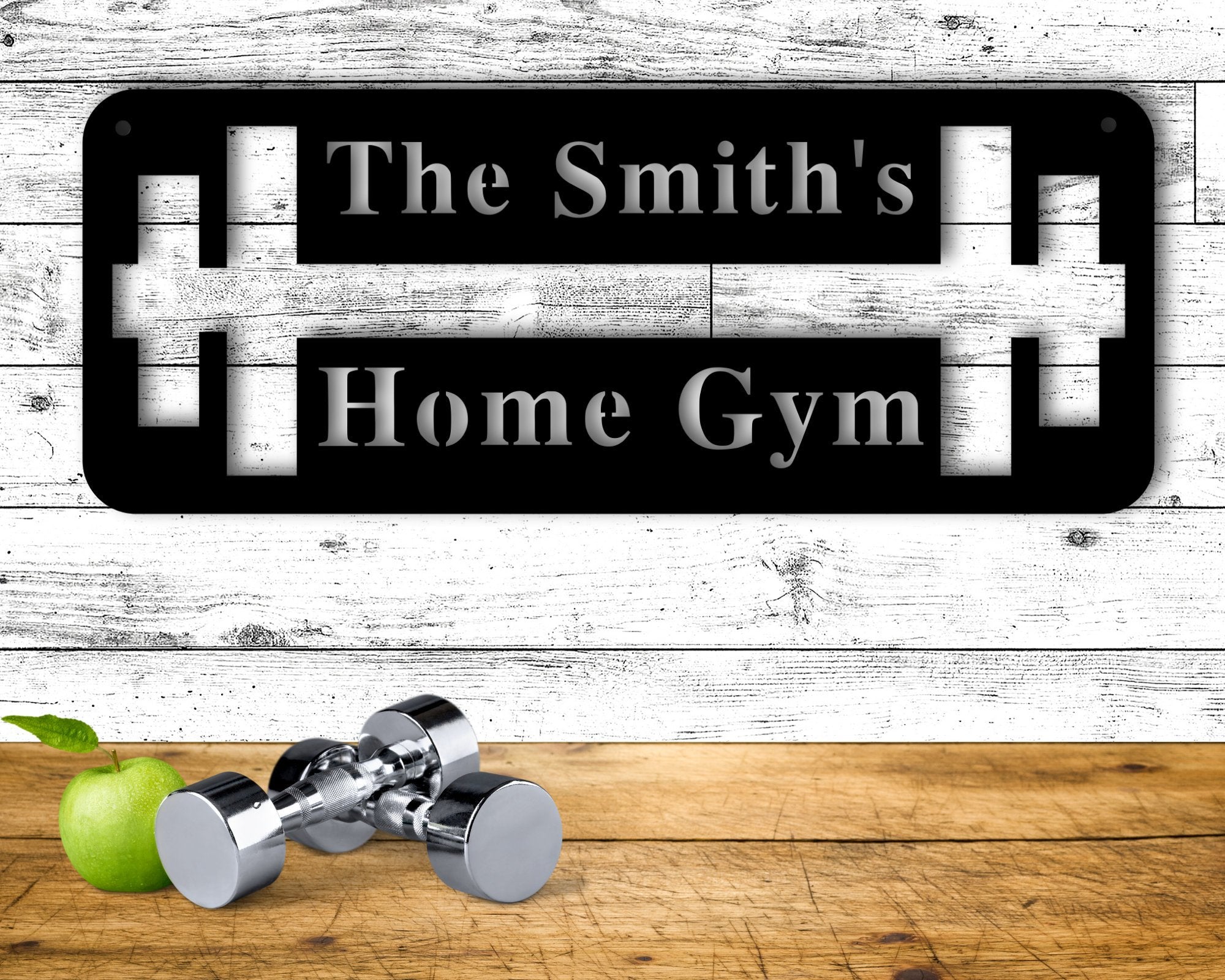 Personalized Home Gym Signs For Workout Room, Personalized Metal Sign
