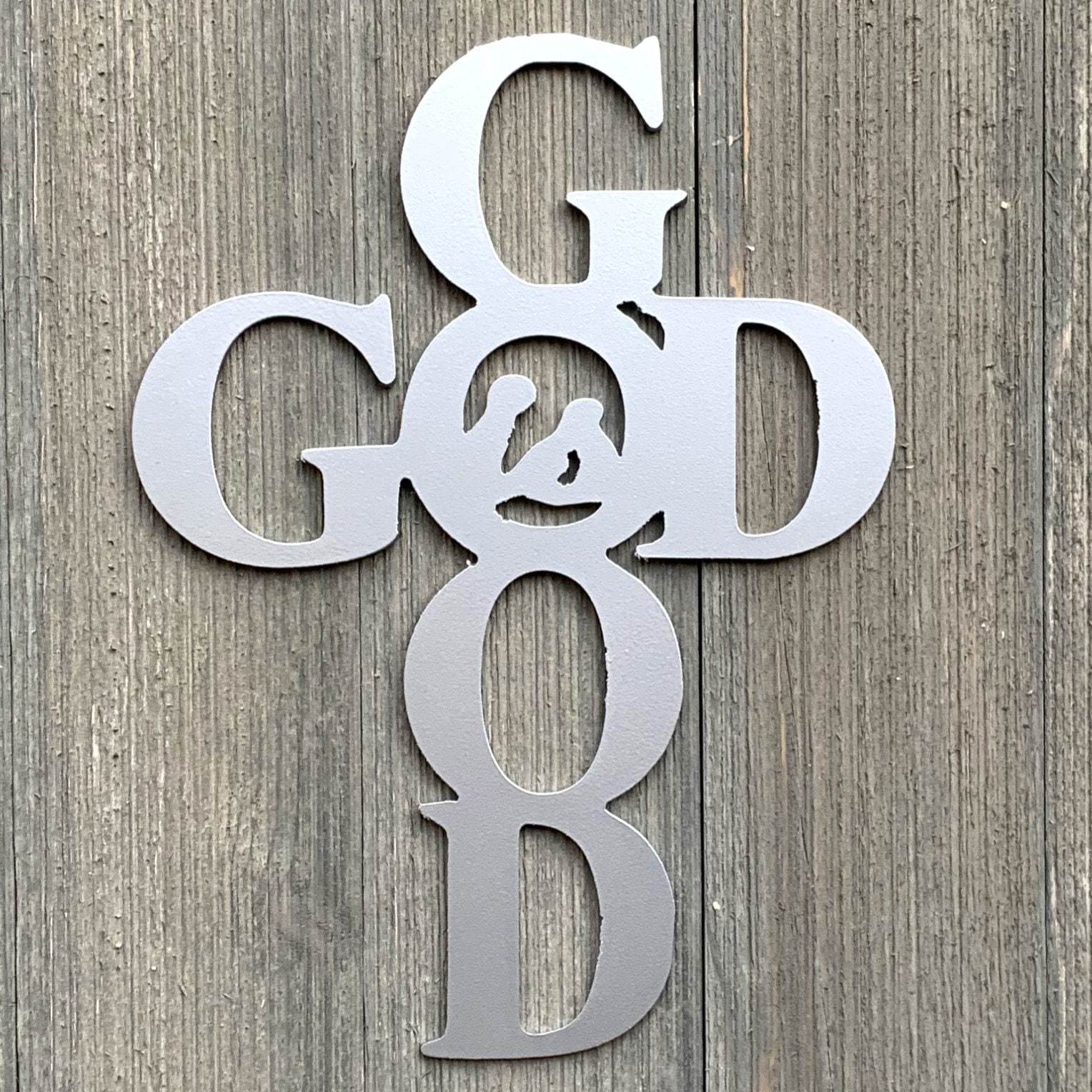 God Is Good Metal Sign Cutout, Cut Metal Sign, Wall Metal Art Nalaprint