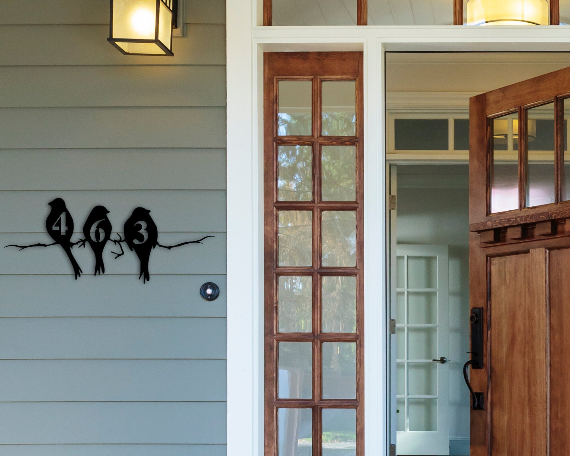 Metal Bird Wall Art, Birds On A Branch, Custom Birds On A Wire, Metal