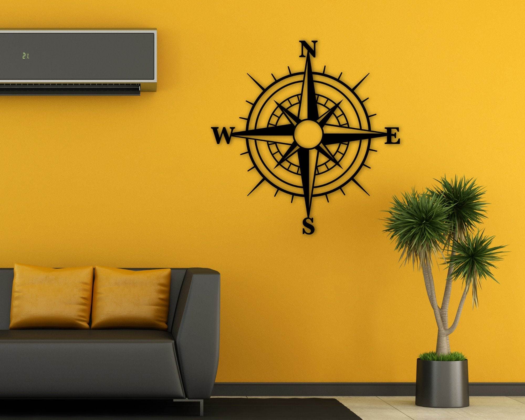 North Star Compass Wall Art, North Star Wall Art, Star Compass For Wall