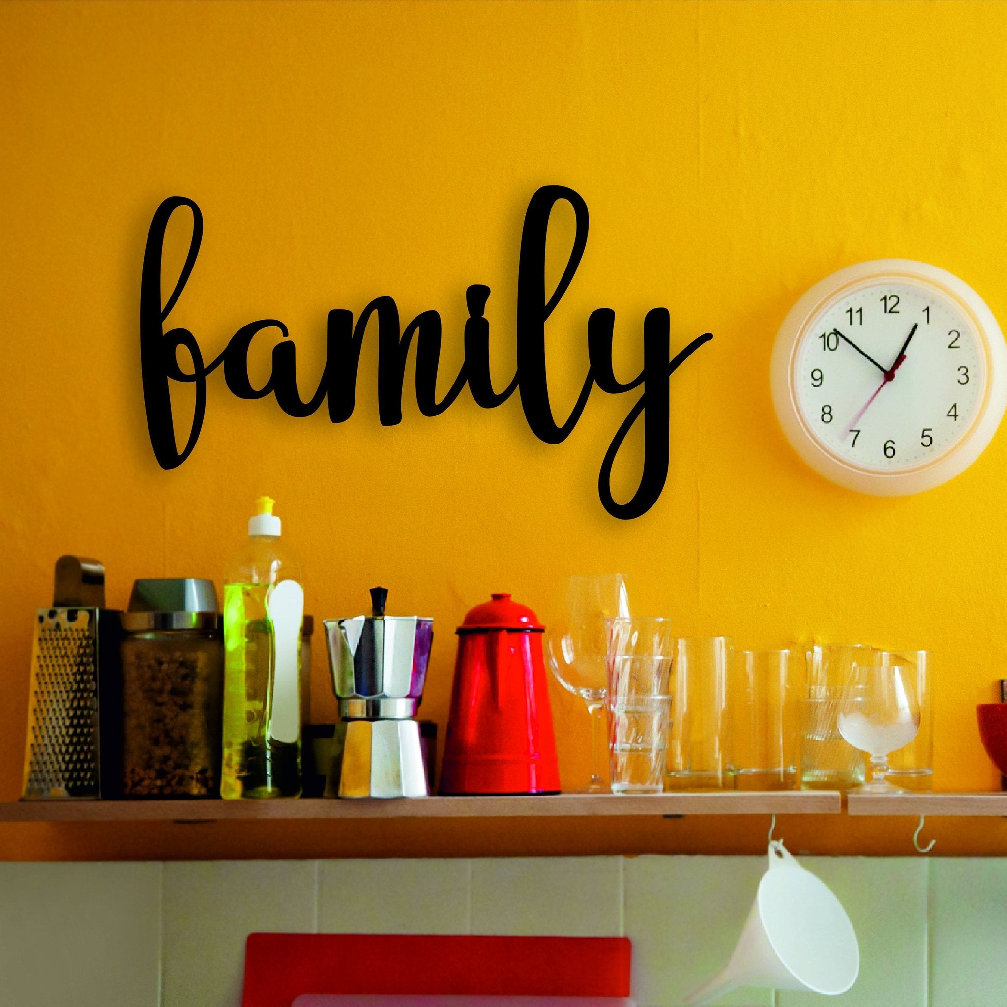 Family Metal Sign, Metal Wall Art, Family Sign, Metal Words, Metal Wall