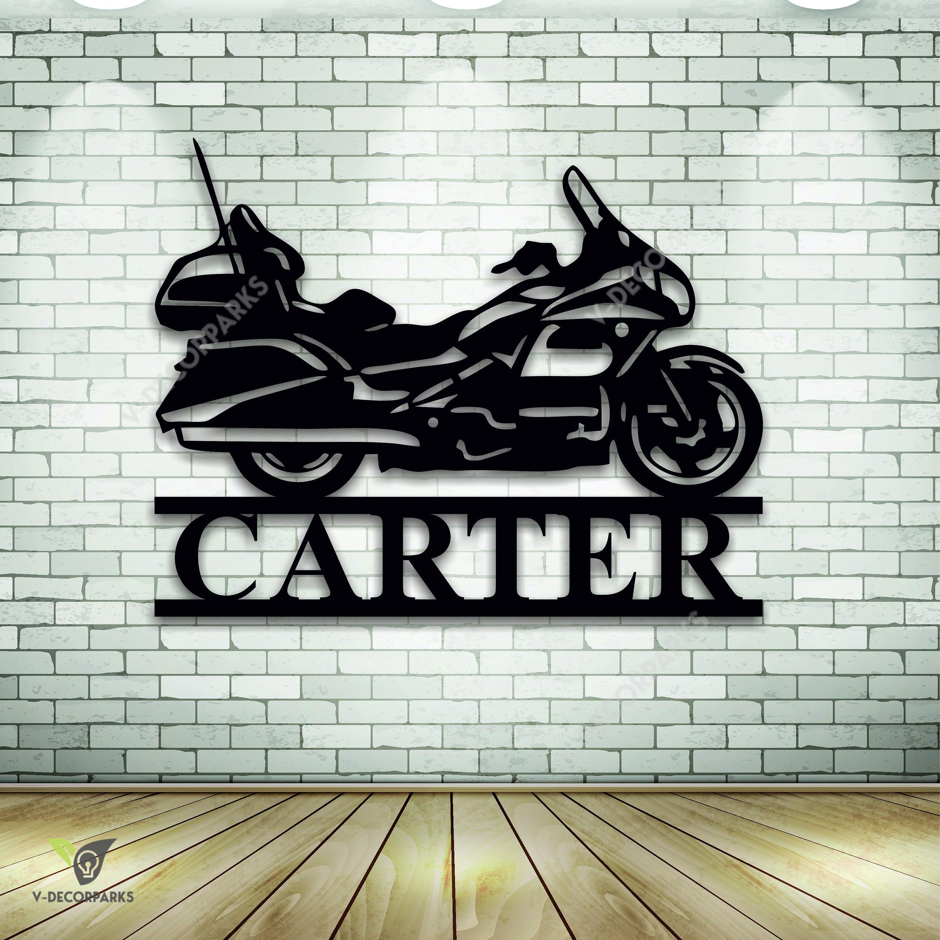 Custom Metal Motorcycle Sign, Personalized Motorcycle Name Metal Sign, Metal Wall Decor, Personalized Name Sign, Metal Name Sign, Bike Sign