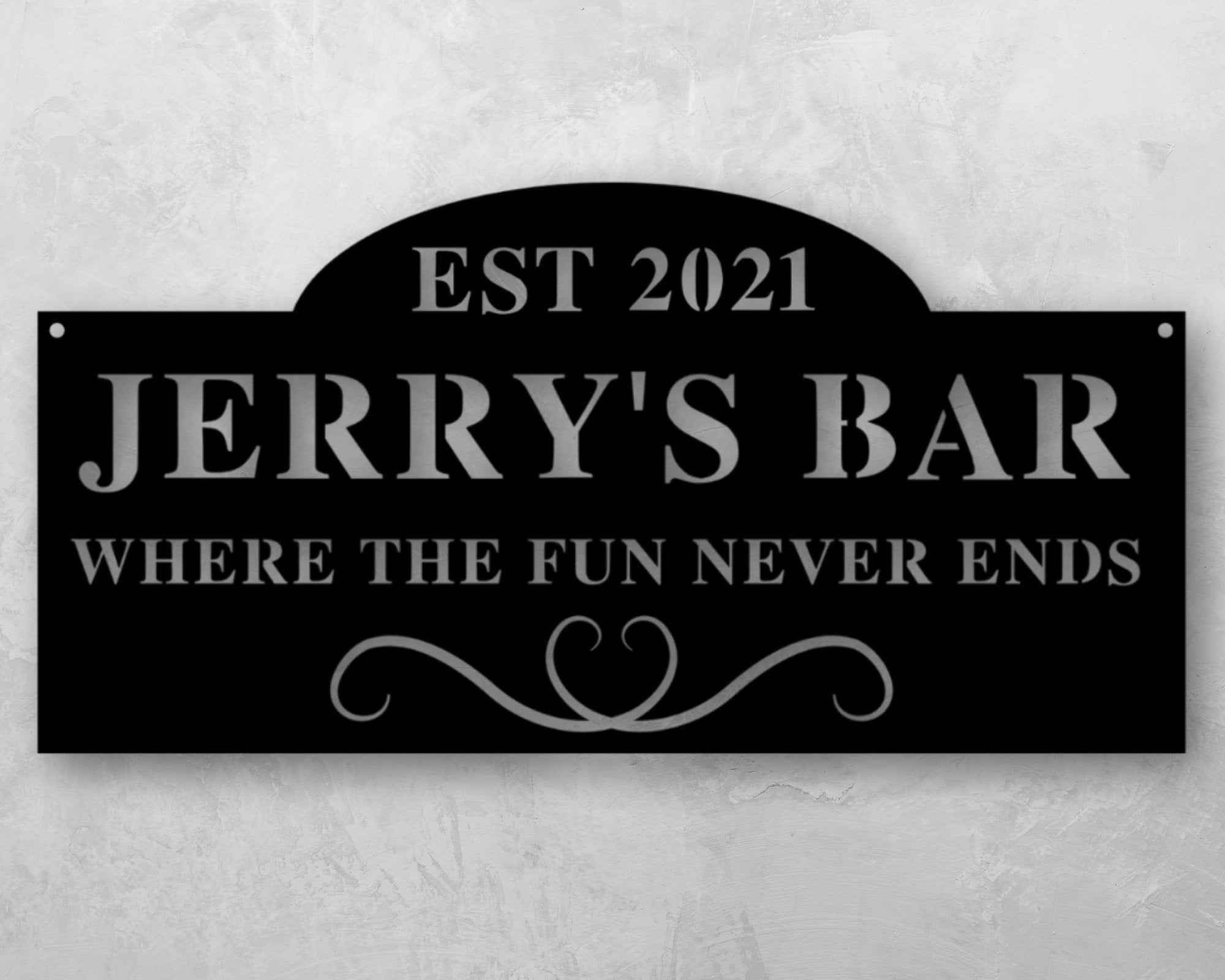 Custom Bar Sign. Bar Metal Sign, Metal Art, Bar Decor, Custom Decor