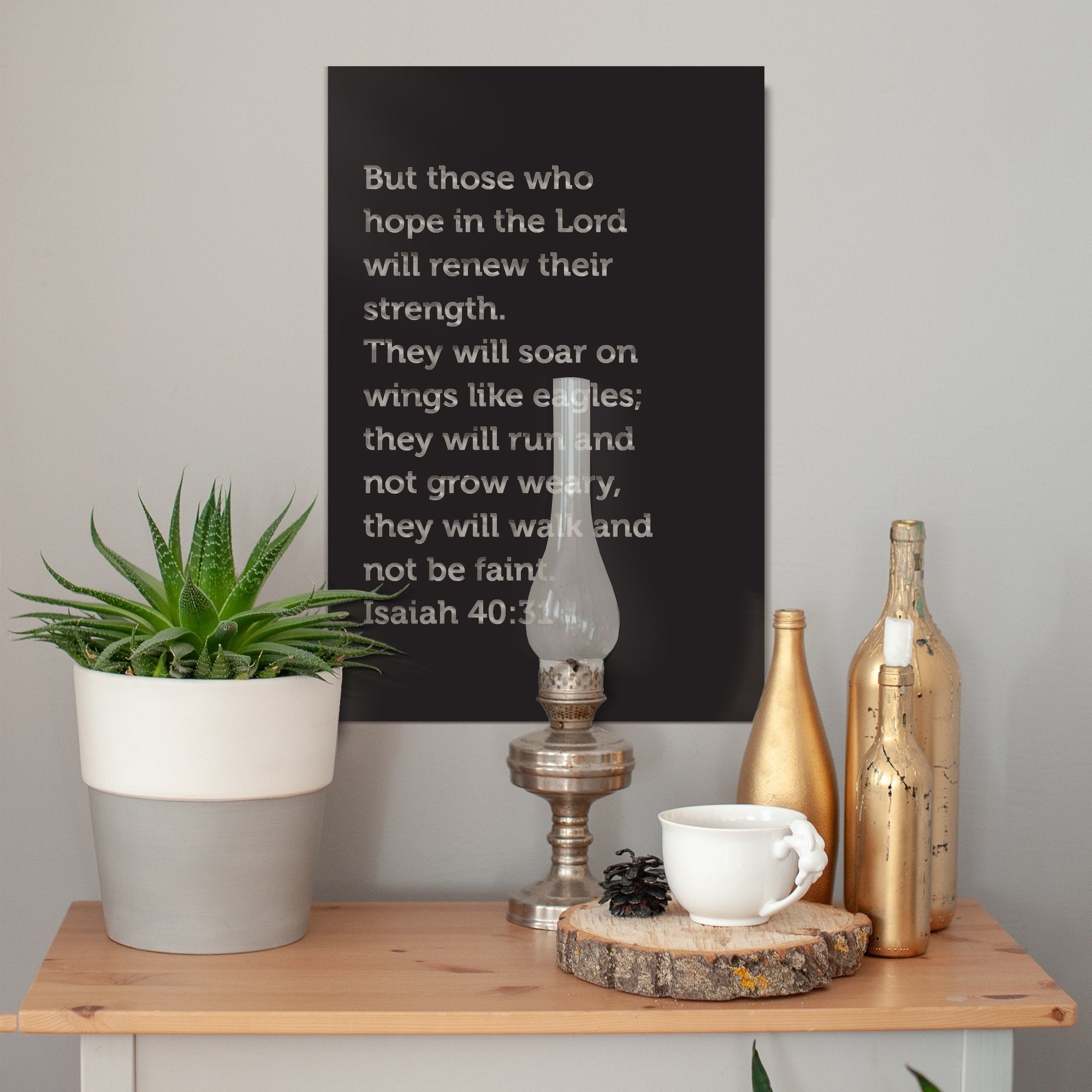 Isaiah 4031 Scripture Metal Sign Metal Wall Decor Office Wall Decor Bible Verse Metal