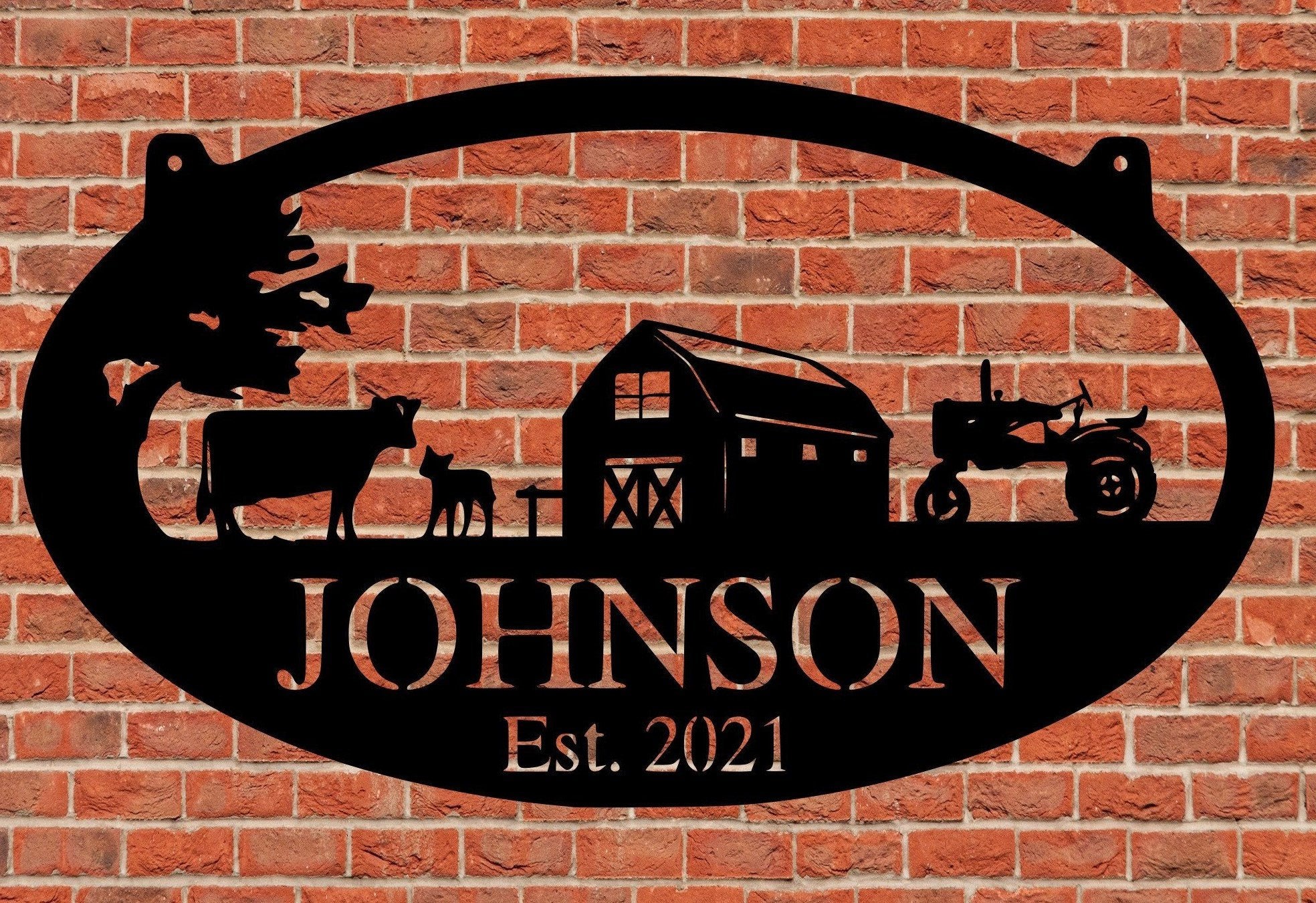 Monogram, Metal Sign, Farm, Ranch, Barn, Personalized, Wedding