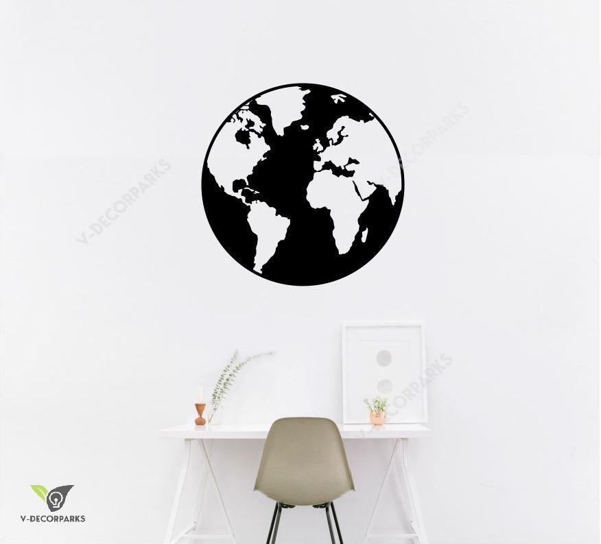 World Globe Metal Home Decor, World Wall Art, Earth Wall Art, Metal