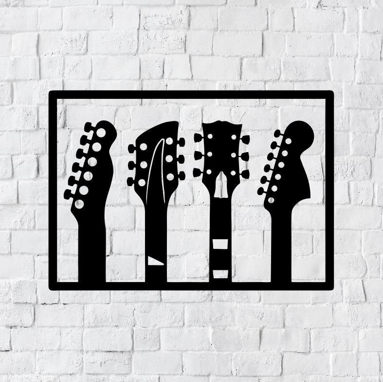 Guitar Metal Home Decor, Guitar Wall Art, Music Wall Art, Guitar Wall ...