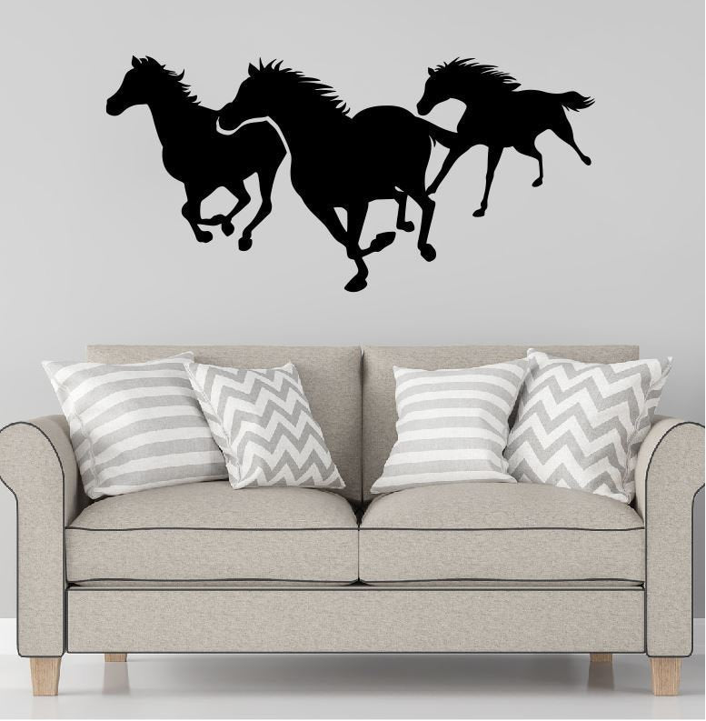 Running Horses Metal Home Decor, Horses Wall Art, Three Horses Wall Art ...