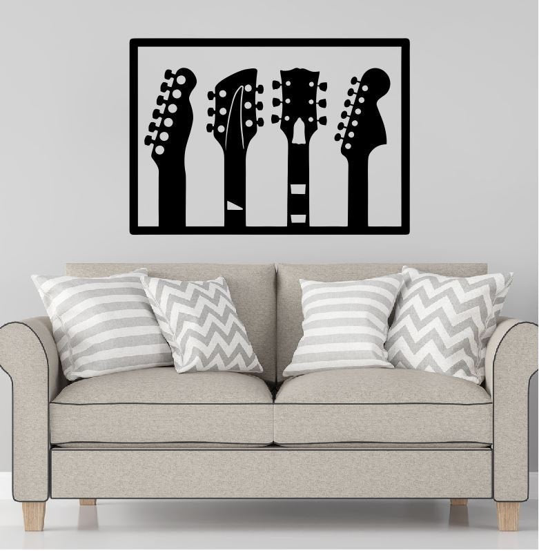 Guitar Metal Home Decor, Guitar Wall Art, Music Wall Art, Guitar Wall ...