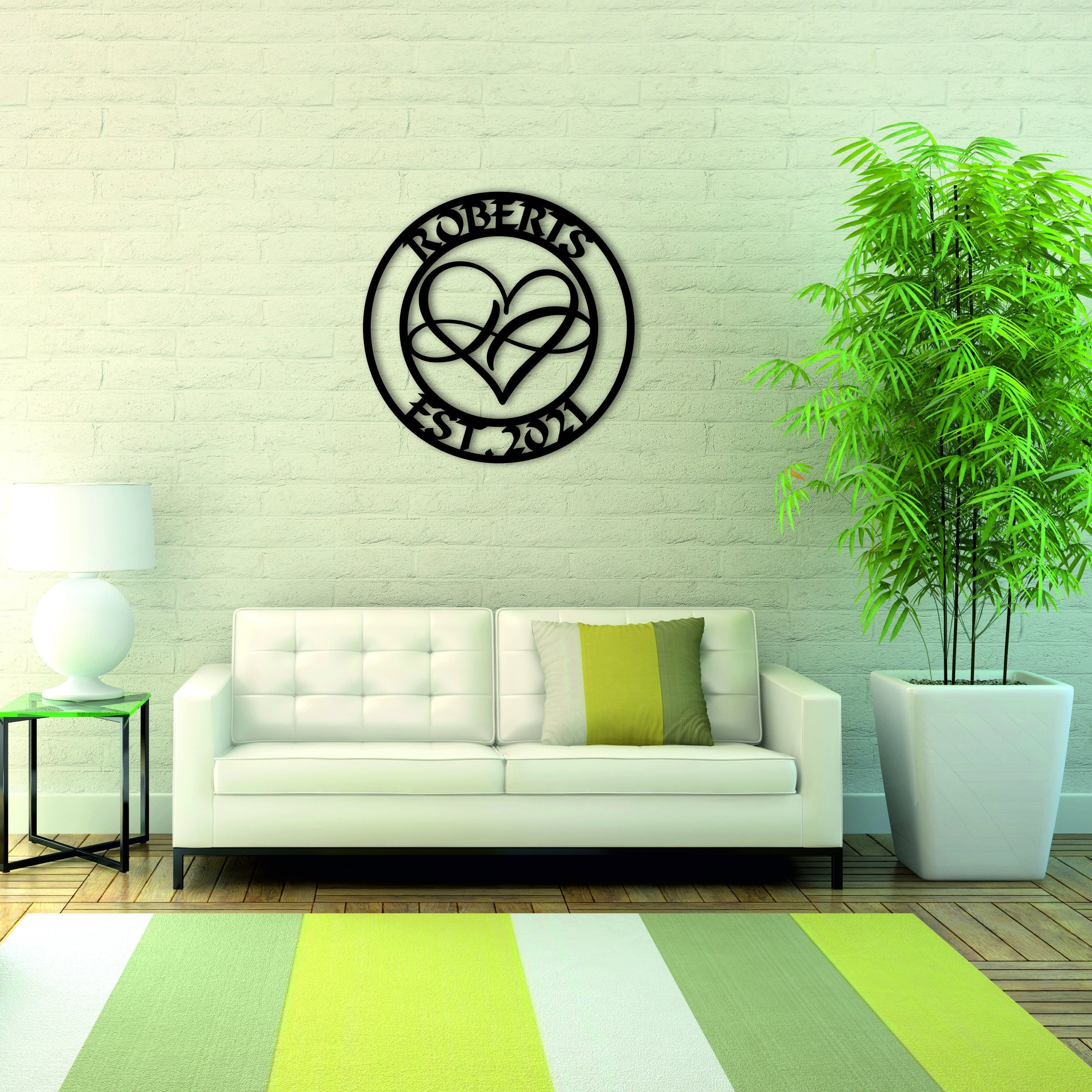 Custom Infinity Love Metal Family Sign, Personalized Metal Wall Decor