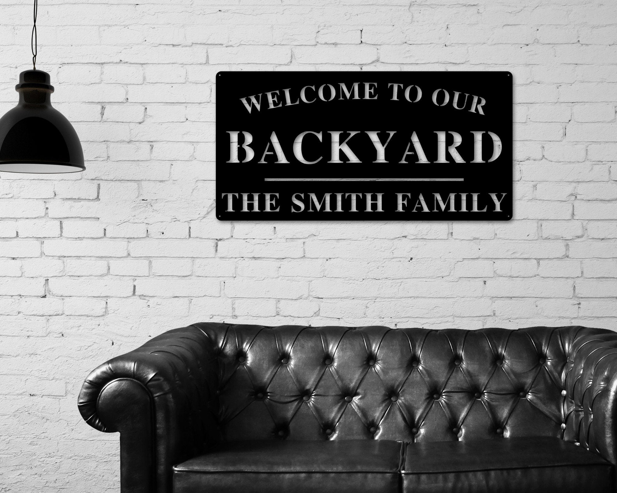 To Our Backyard Sign, Personalized Backyard Name Sign, Outdoor