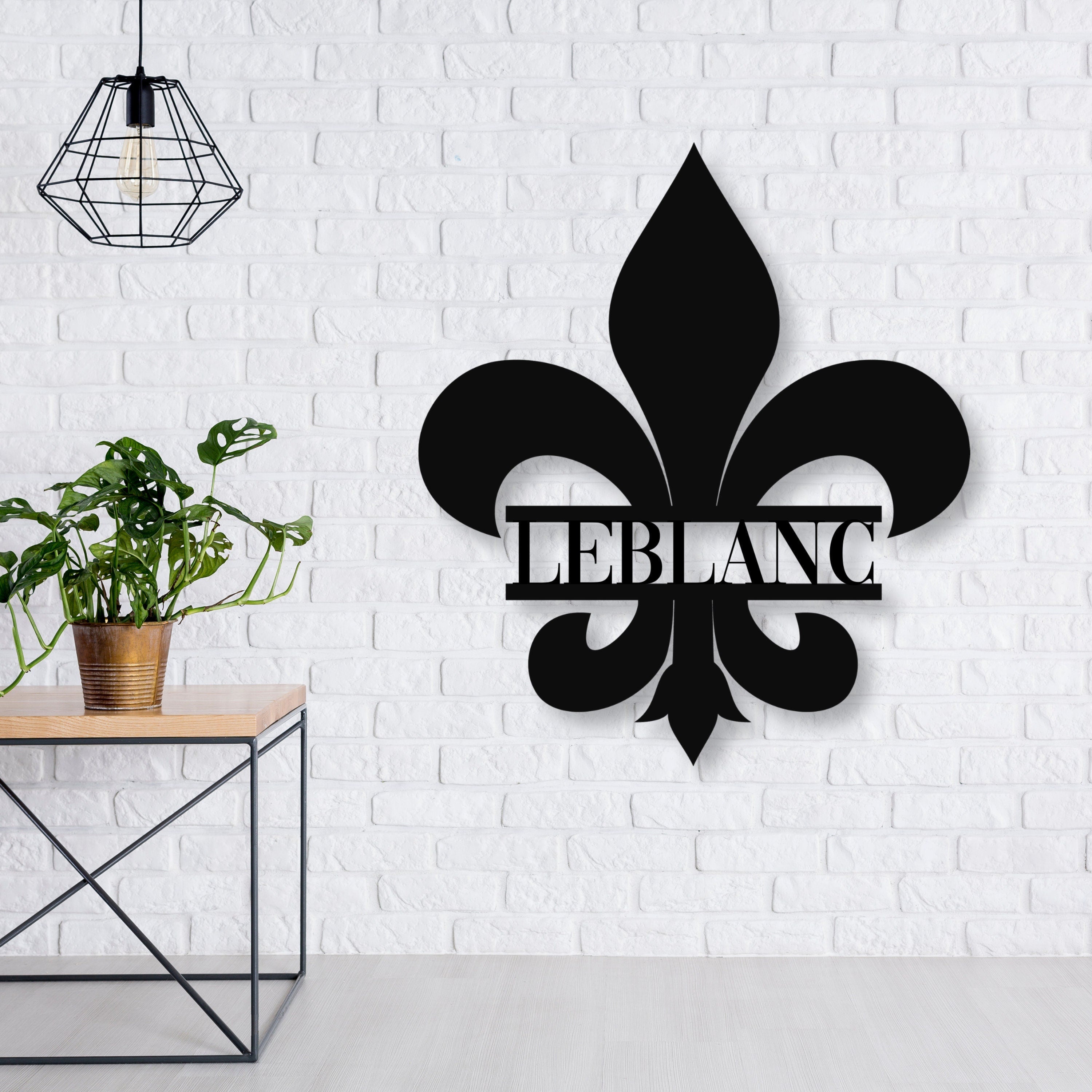 Personalized Fleur De Lis Metal Sign, Christmas Gift, Metal Fleur De