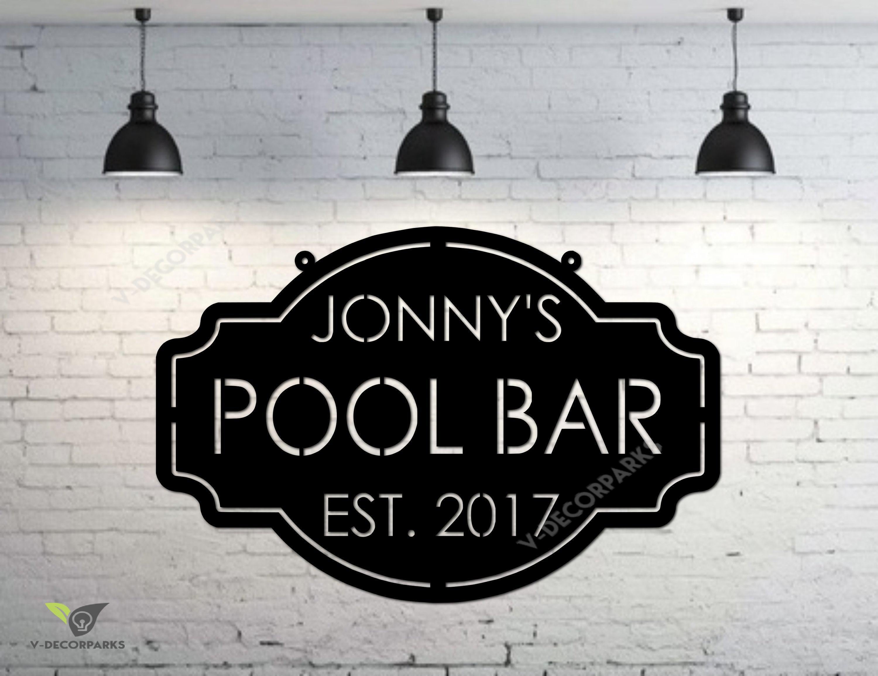 Personalized Vintage Metal Bar Sign - Established Wall Decor - Personalized Bar Sign - Lounge - Tap