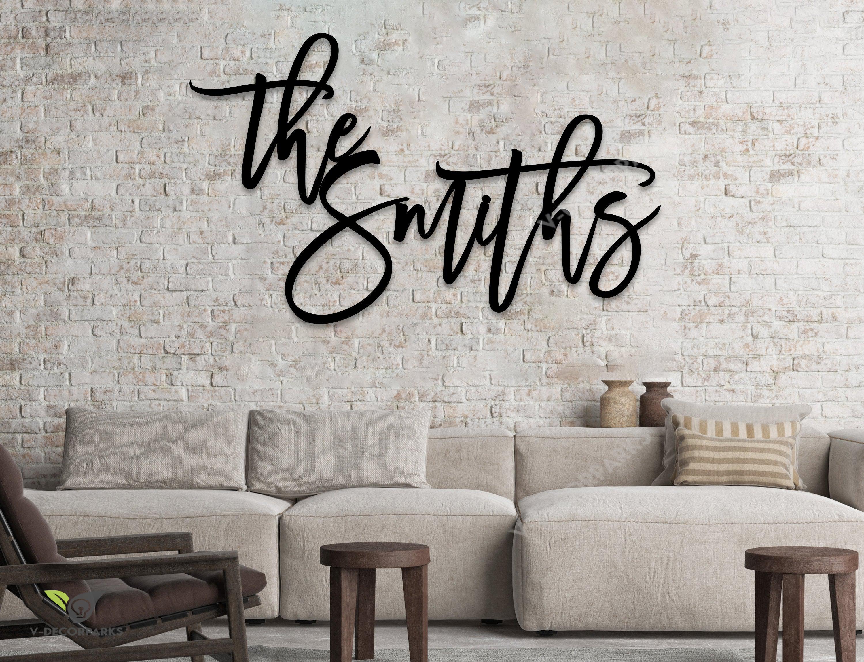 Custom Metal Name Sign Last Name Sign Wedding Last Name Sign last-name-cut-out-sign-last-name-sign-3d-wood-wedding-name-etsy