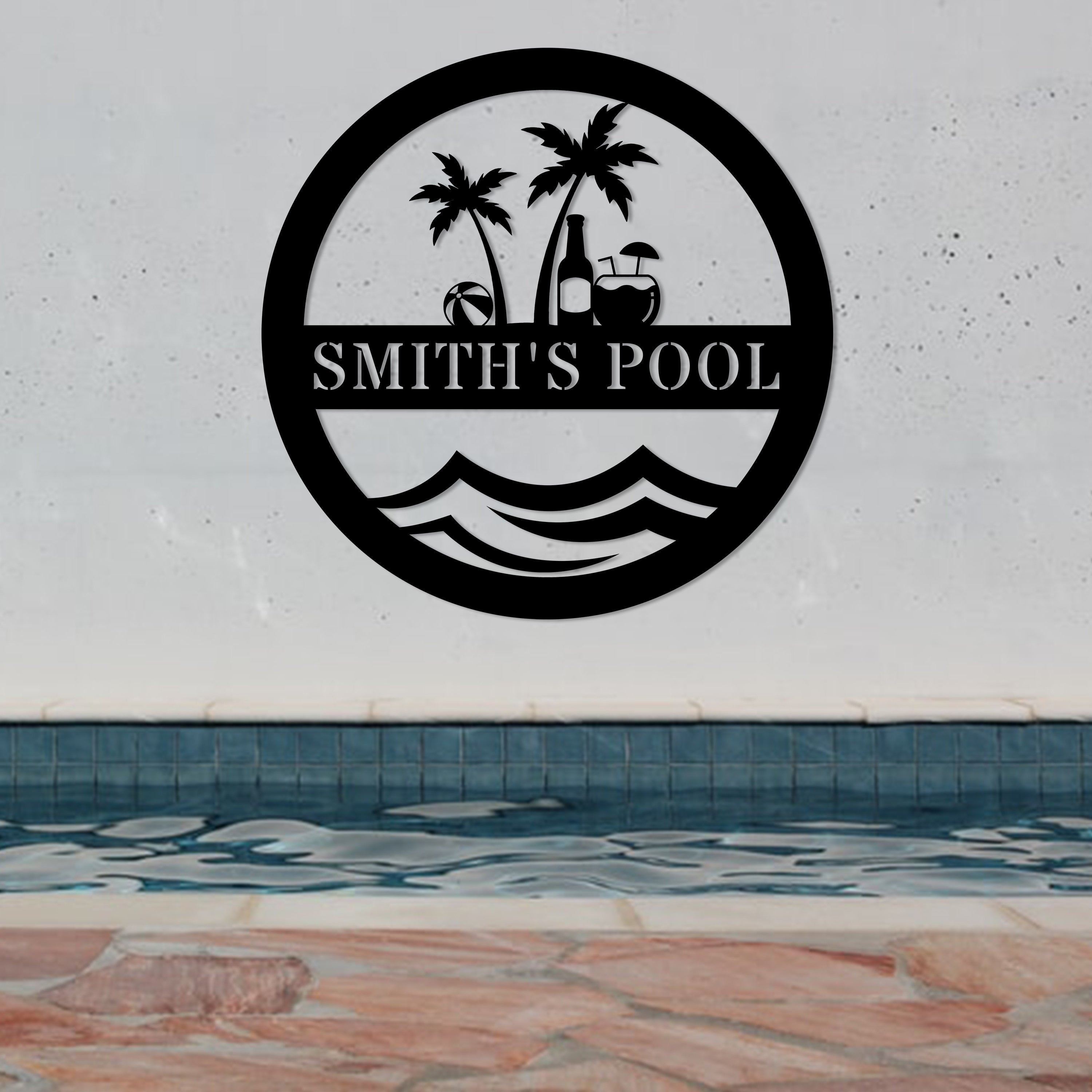 Personalized Pool Signs, Swimming Pool Decor, Sign For Pool Decor For ...