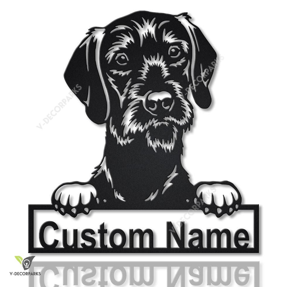 Personalized Short Haired Pudelpointer Dog Metal Sign Art, Custom Short Haired Pudelpointer Dog Metal Sign, Animal Funny, Pet Gift