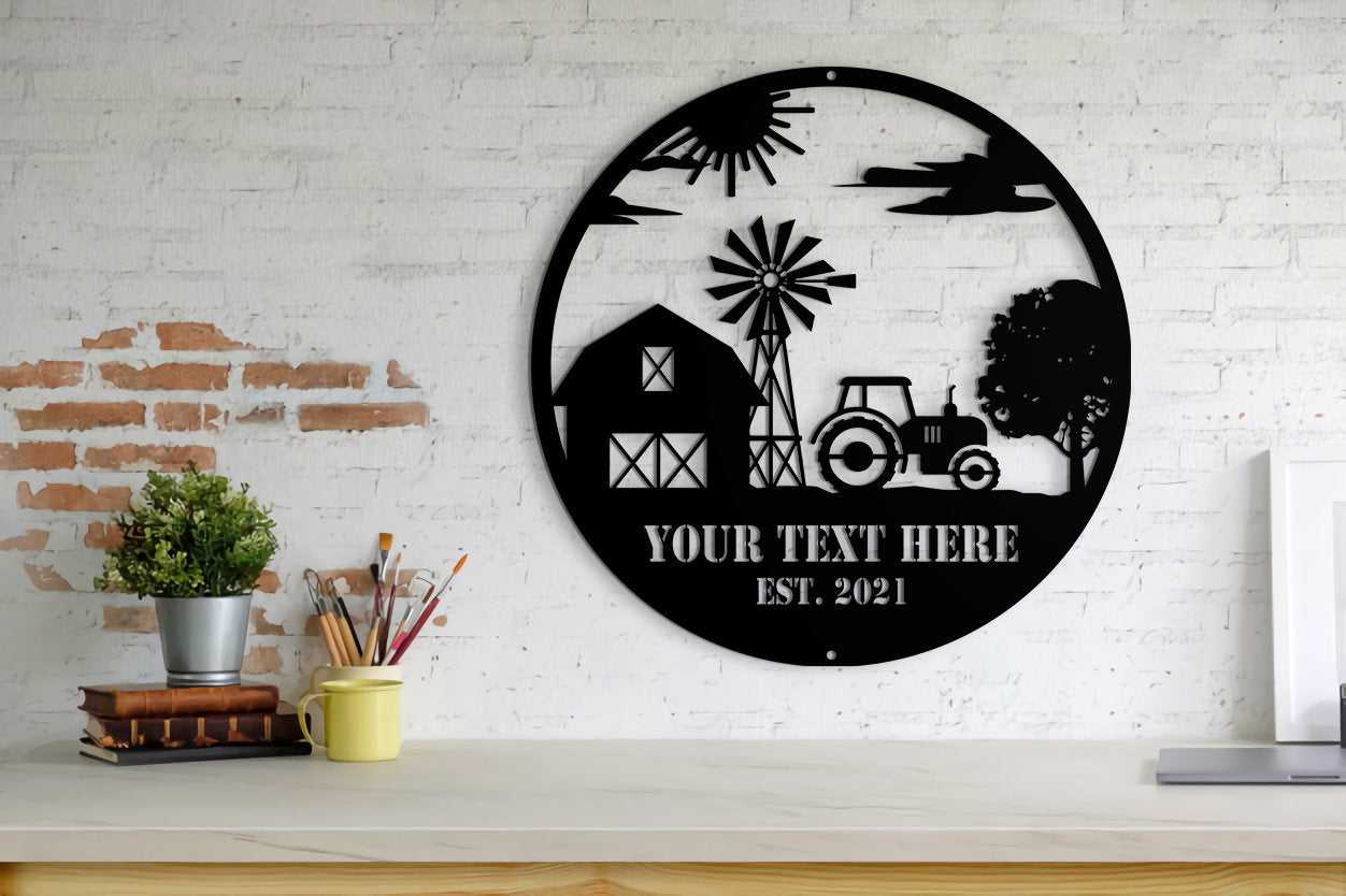 Personalized Metal Farm Sign, Ranch Sign, Barn Sign, Farmhouse Decor 