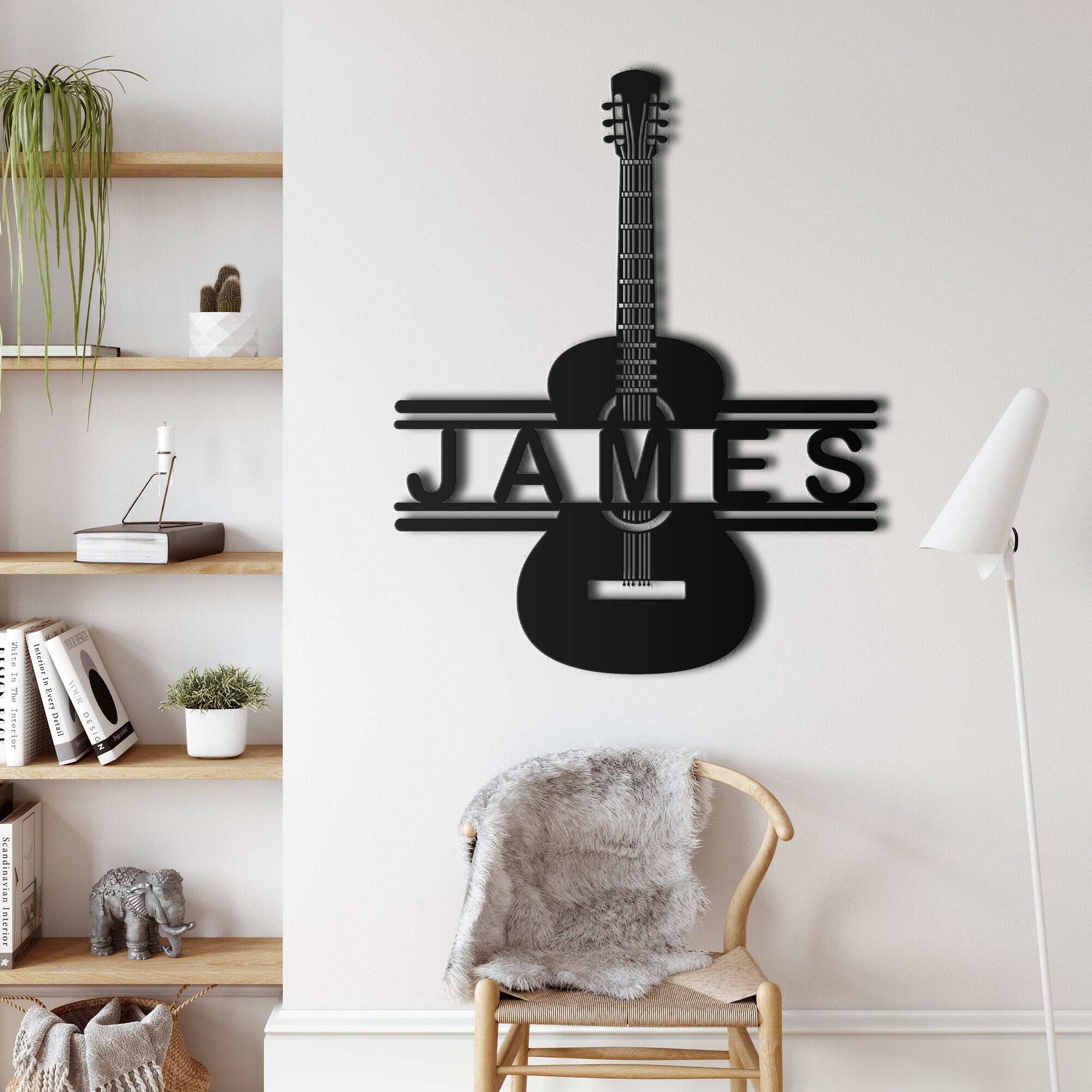 Guitar Wall Art, Metal Wall Decor, Metal Wall Hangings, Home Living