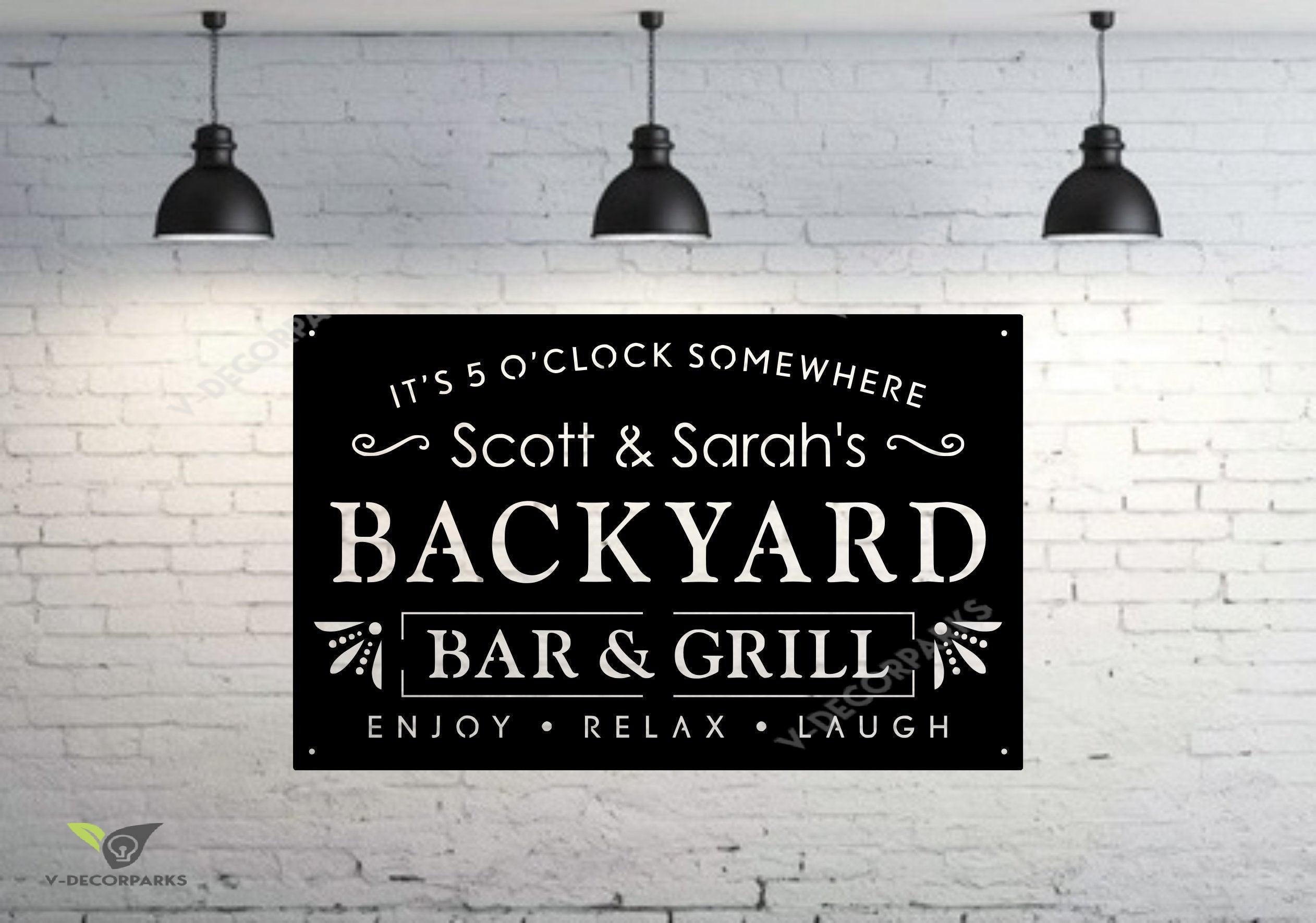 Personalized Outdoor Backyard Custom Sign 