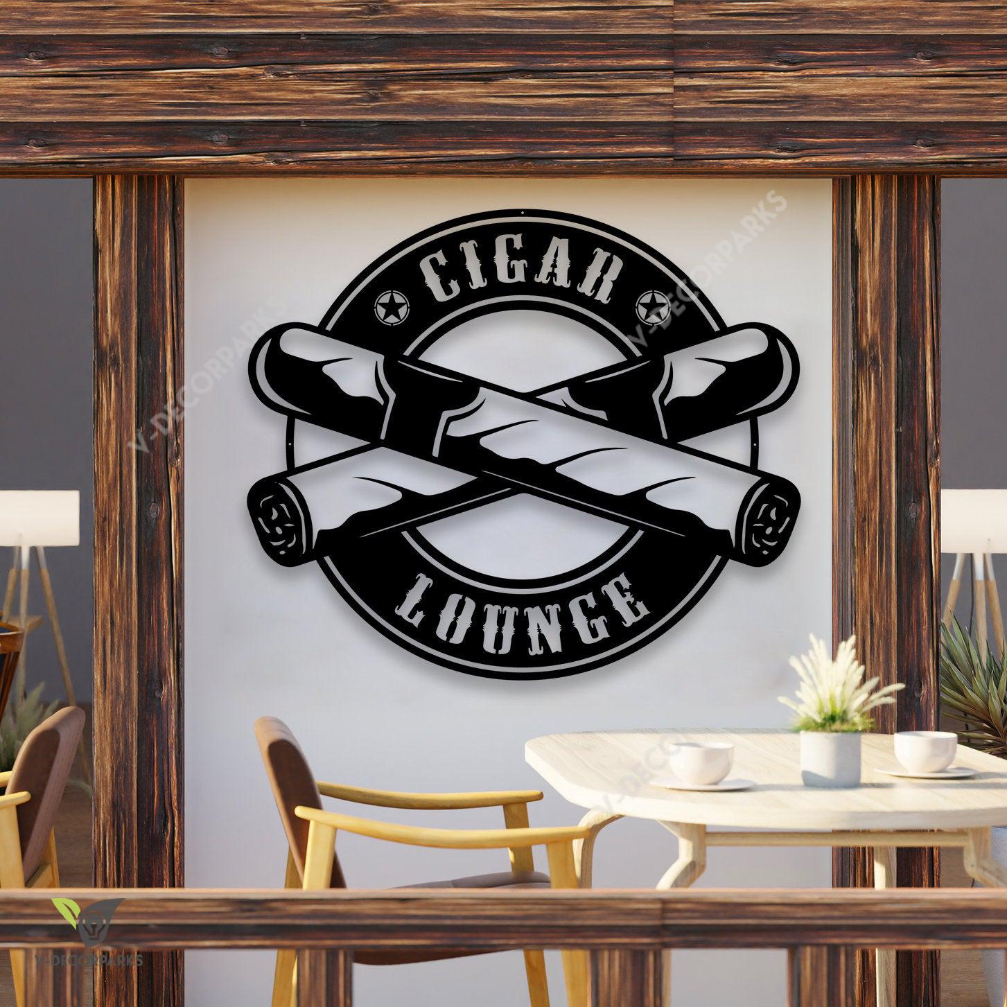 Cigar Lounge Sign, Cigar Bar Sign, Groomsmen Gift, Smoking Room Decor ...