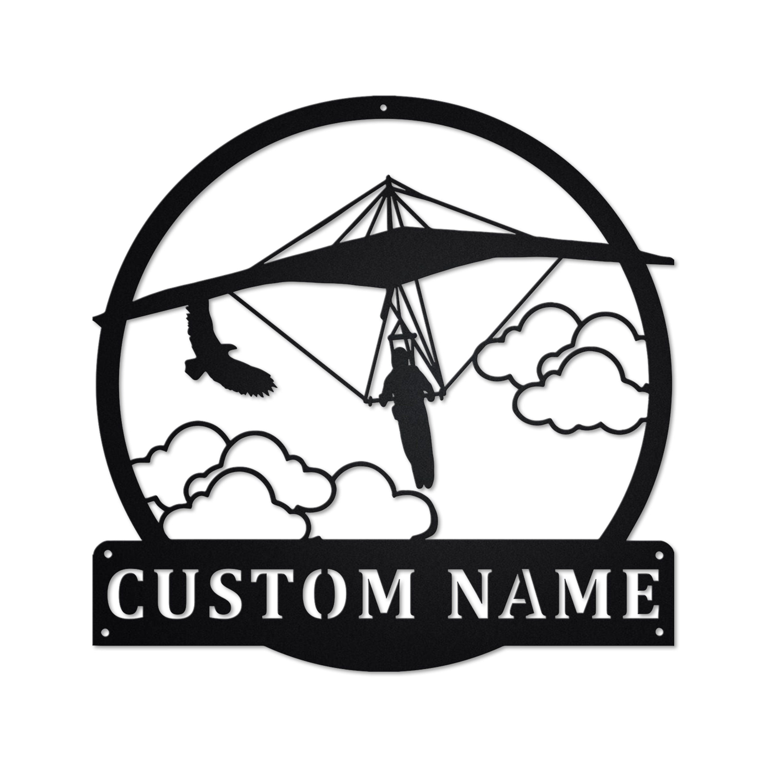 Personalized Hang Gliding Metal Sign, Hang Gliding Metal Wall Art, Hang