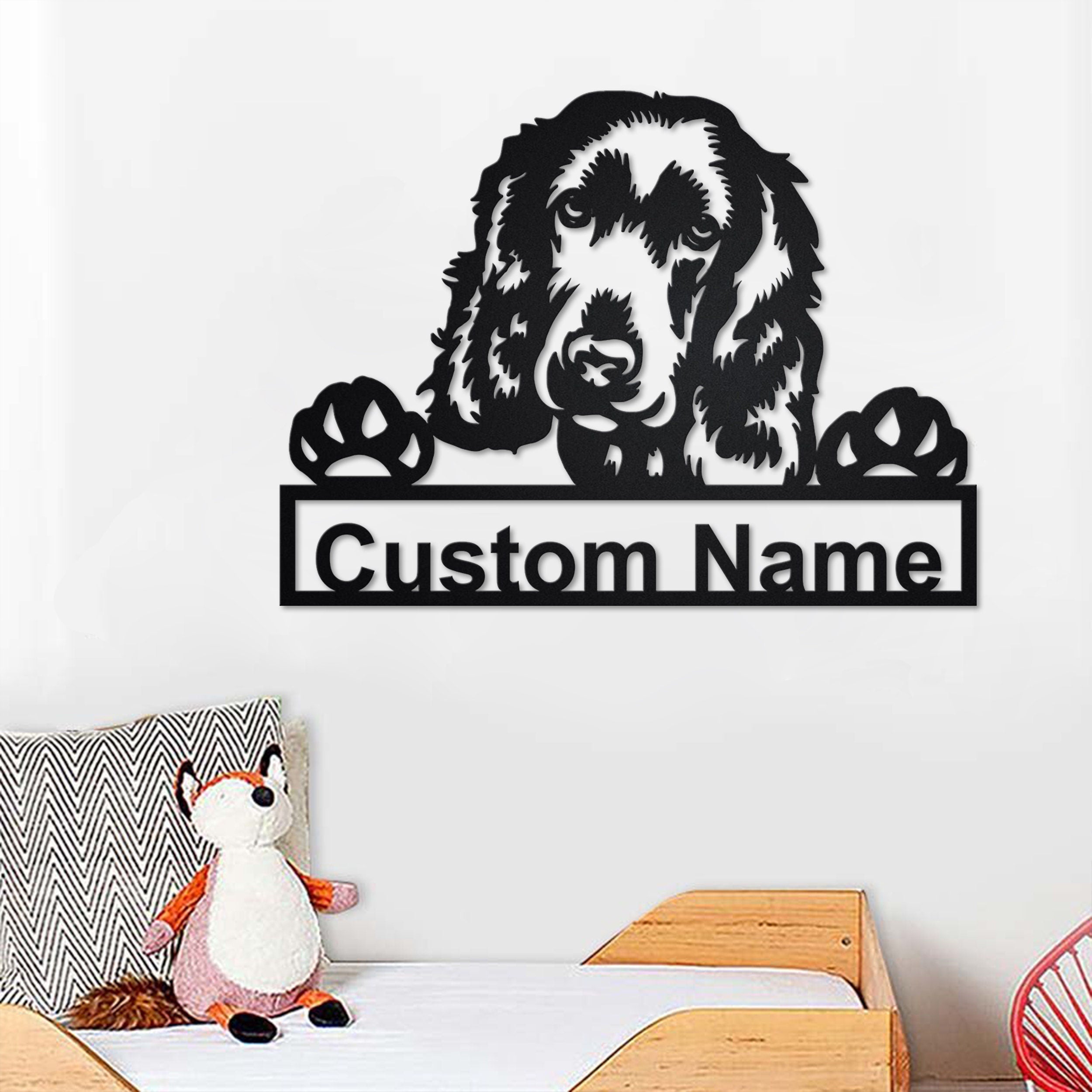 Personalized English Cocker Spaniel Metal Sign, Dog Metal Wall Art, Dog ...