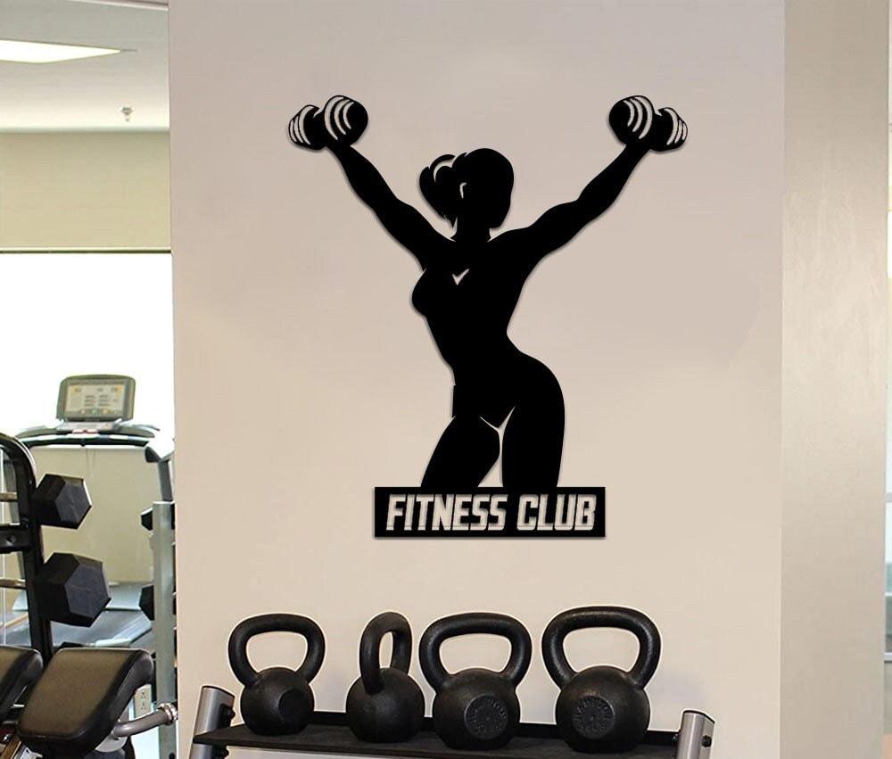 Girl Gym Monogram Sign - Fitness Metal Sign - Metal Sign - Monogram ...