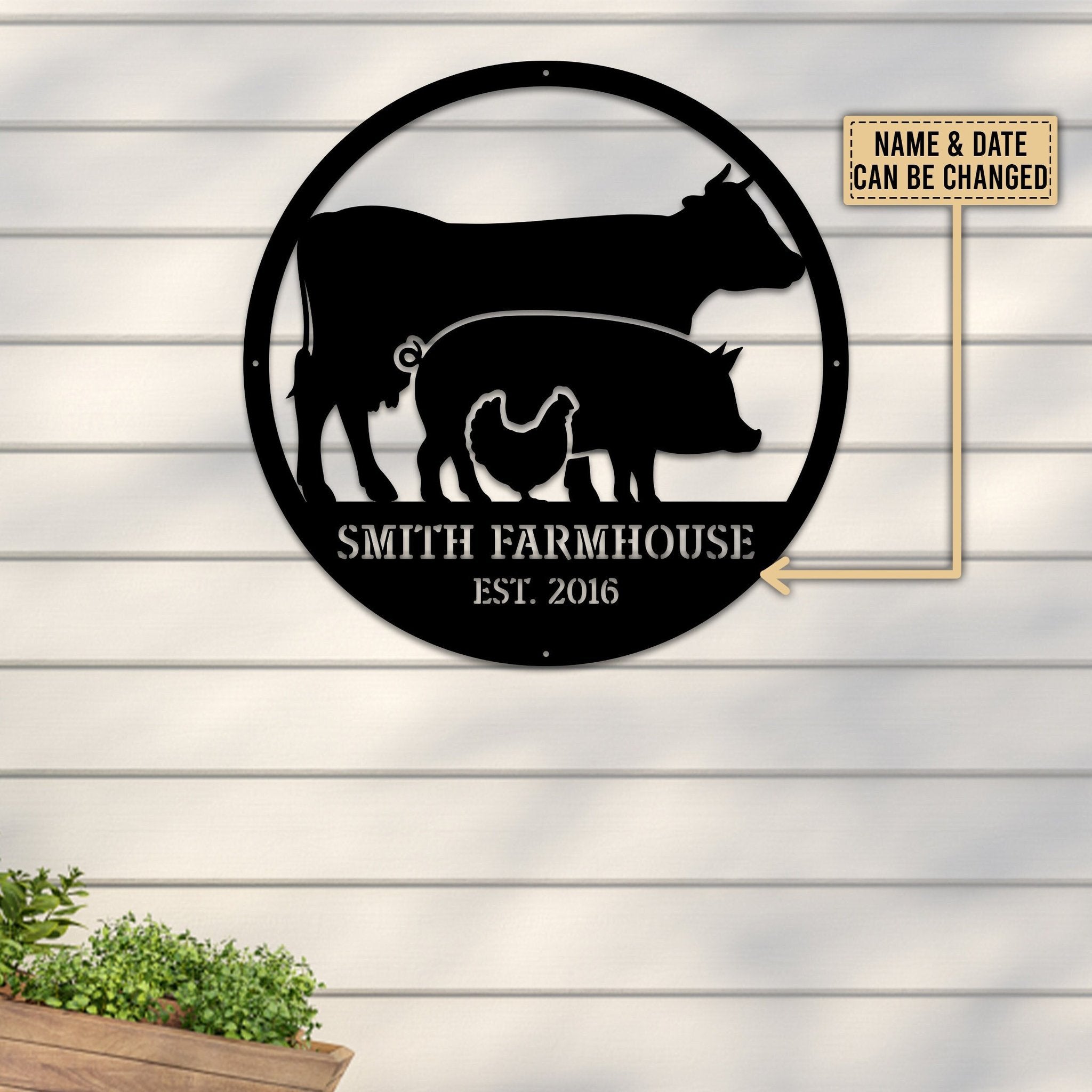 Customized Farm Metal Wall Art, Farmhouse Decor, Farmhouse Wall Decor