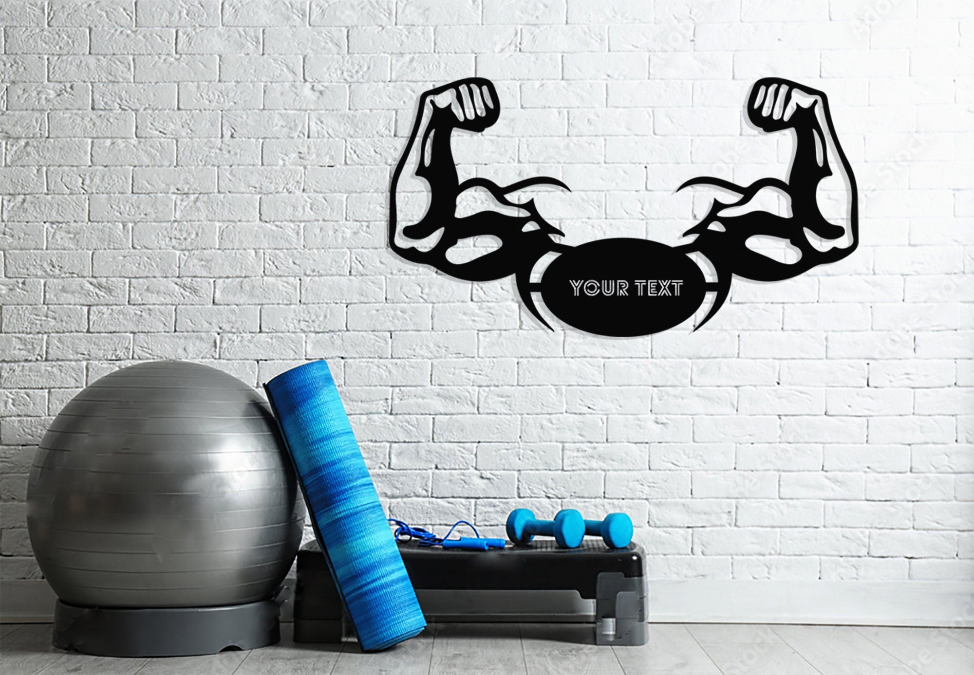 Gym Metal Wall Decor, Fitness Center Decoration, Metal Wall Art, Wall Hangings, Muscle Decor