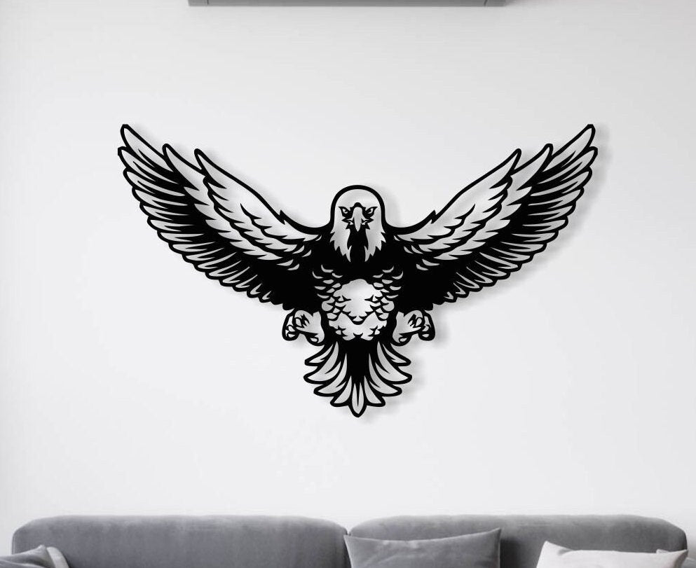 Eagle Metal Wall Art, Metal Wall Hangings, Modern Wall Decor, Metal ...