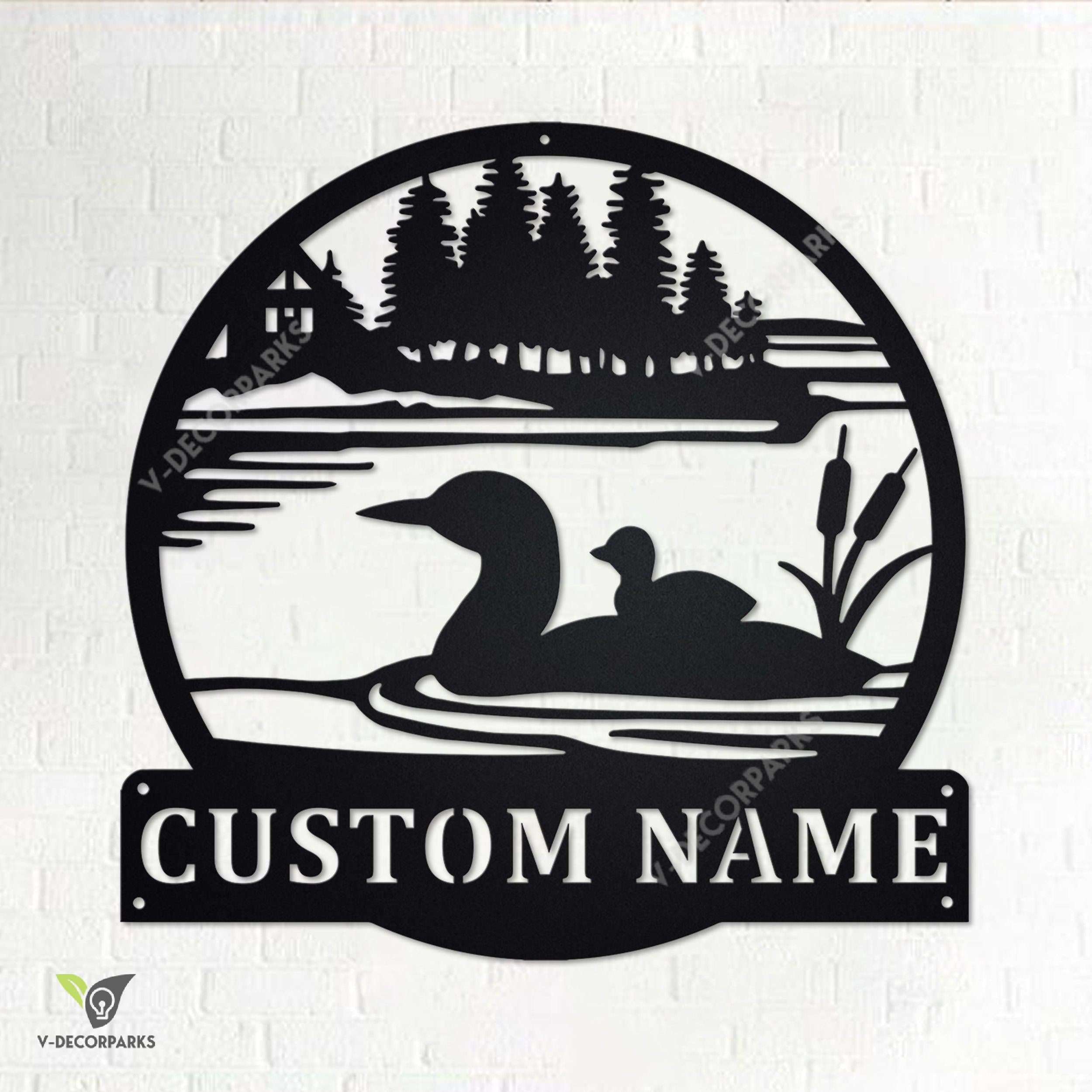 Custom Loon Duck Metal Wall Art, Personalized Loon Duck Name Sign Decoration For Room, Loon Duck Home Decor,custom Loon Duck,loon Duck Lover