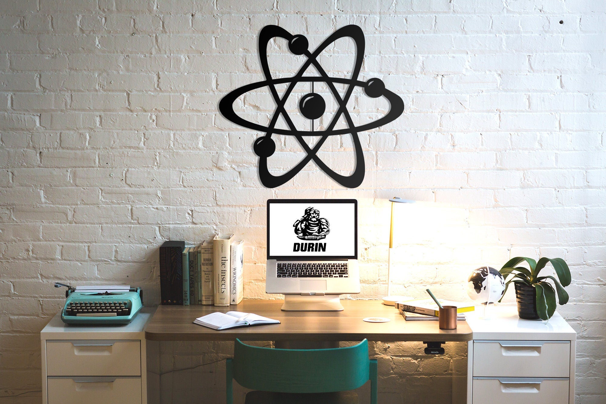 Atom Metal Wall Decor, Physics Wall Art, Metal Sign, Housewarming Gift
