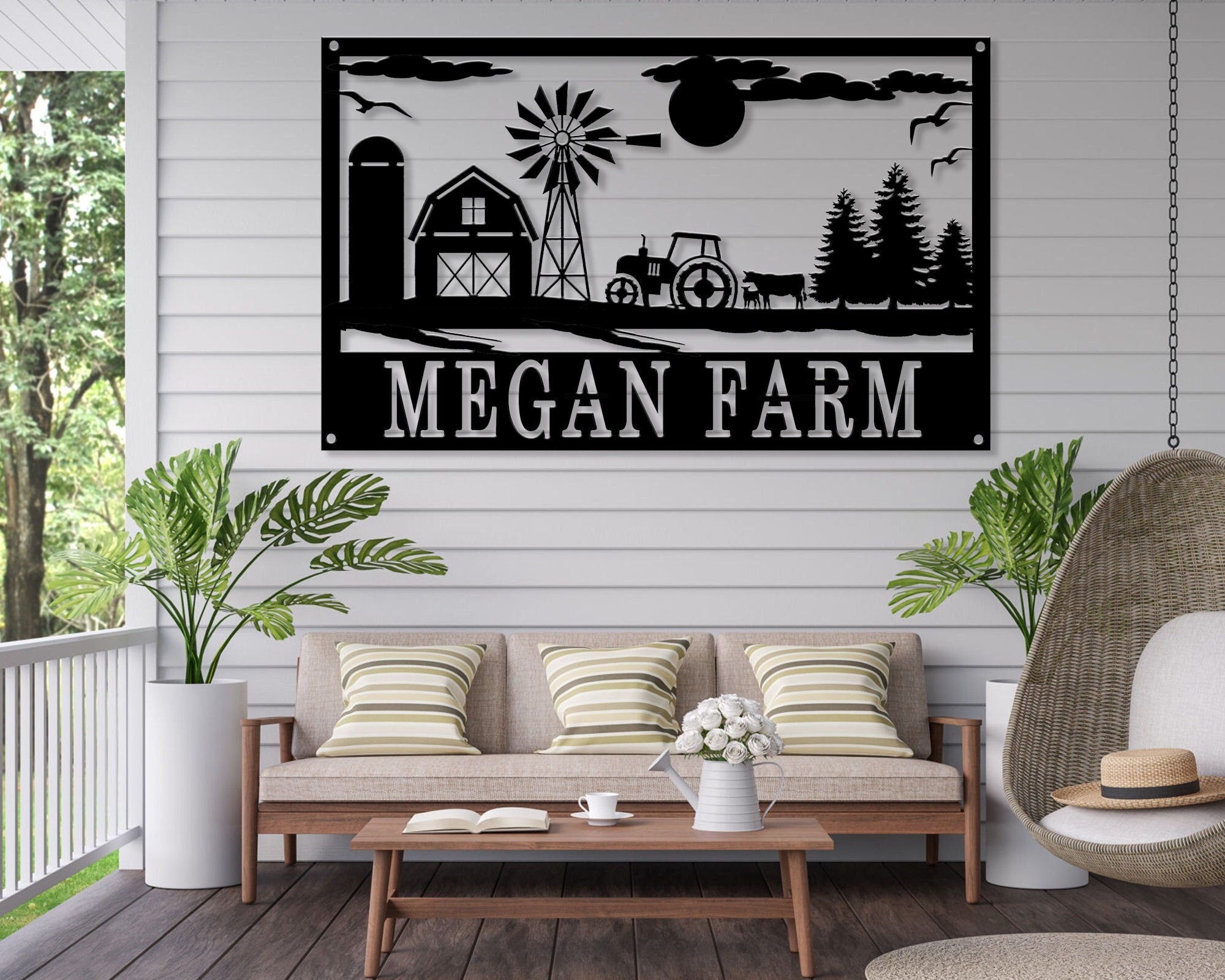 Metal Barn Sign - Custom Farm Metal Sign - Family Name Sign - Barn ...