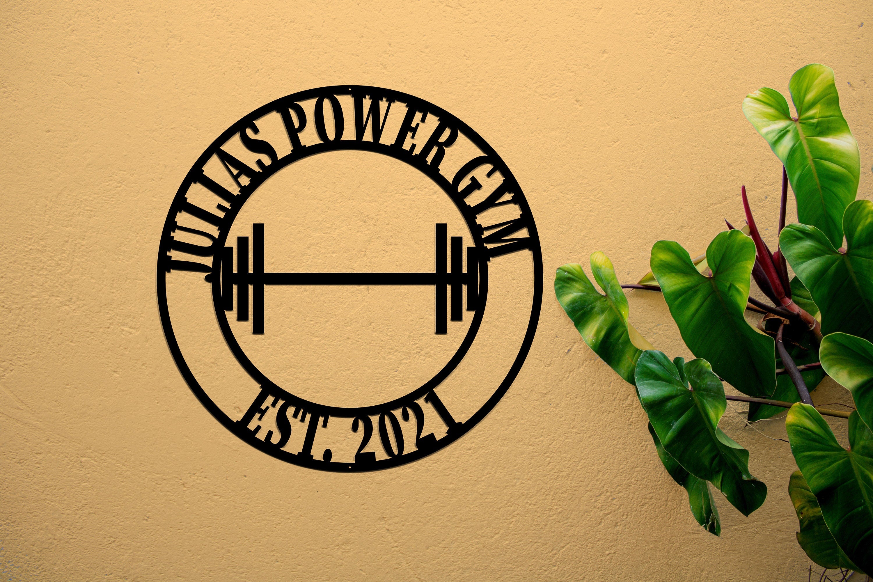 Gym Sign, Personalized Home Gym Sign, Custom Metal Gym Sign, Home Gym