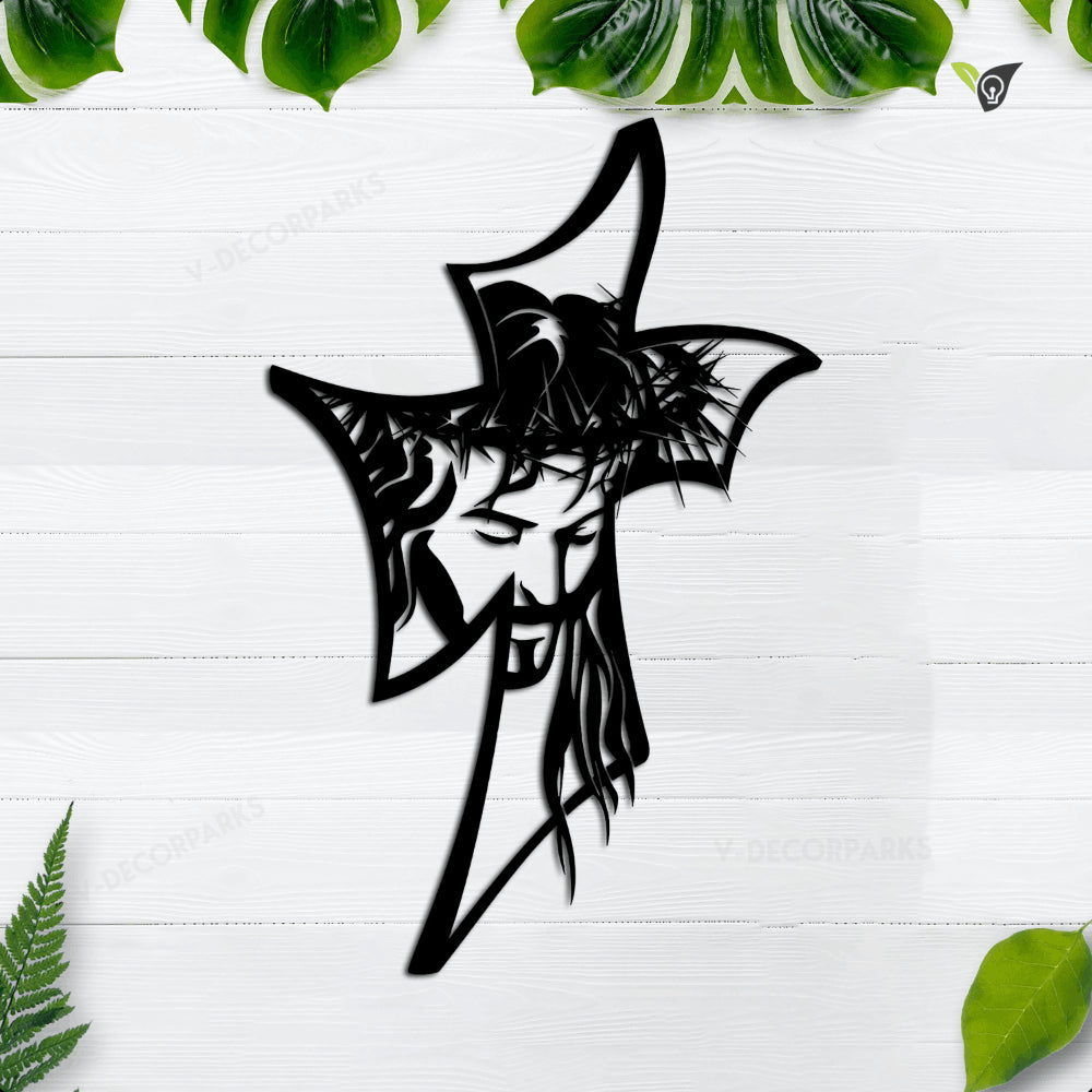 Cross With Jesus Wall Decor, Jesus Wall Art, Living Room Wall Decor