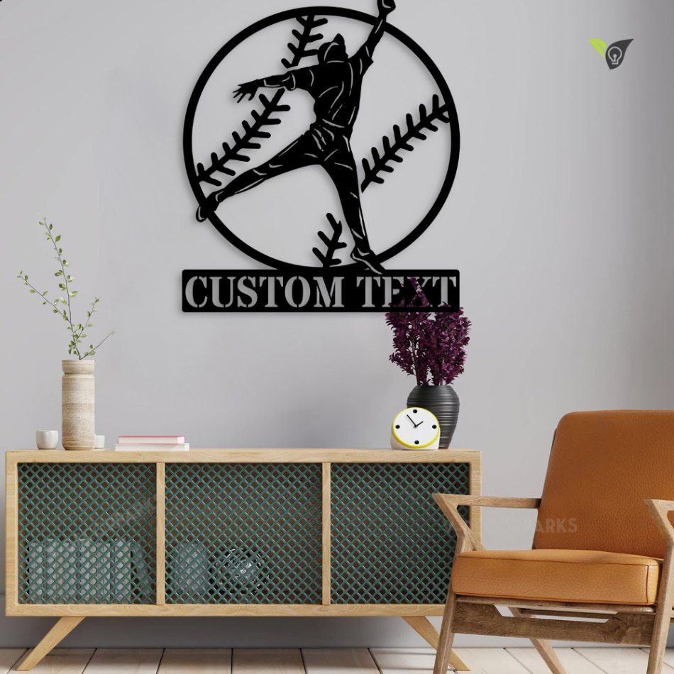 Custom Baseball Name Sign With Led Lights, Nursery Decor, Personalized ...