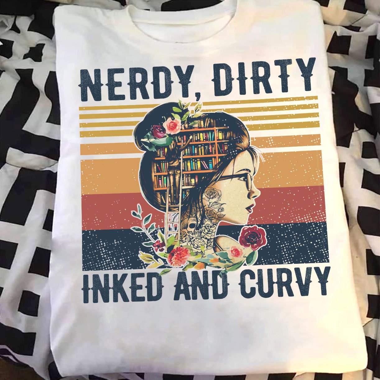 Nerdy Dirty Inked And Curvy Unisex T-shirt Hoodie Sweatshirt Plus Size S-5xl
