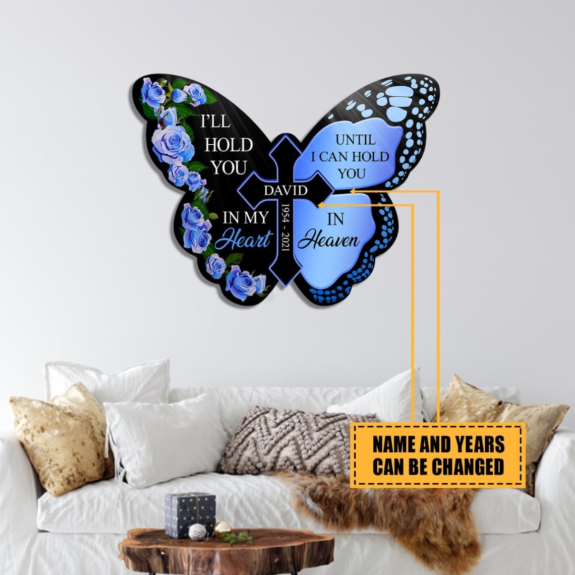 Ill Hold You In My Heart Widow Metal Sign, Wall Decoration For People Who Lost Their Husbands