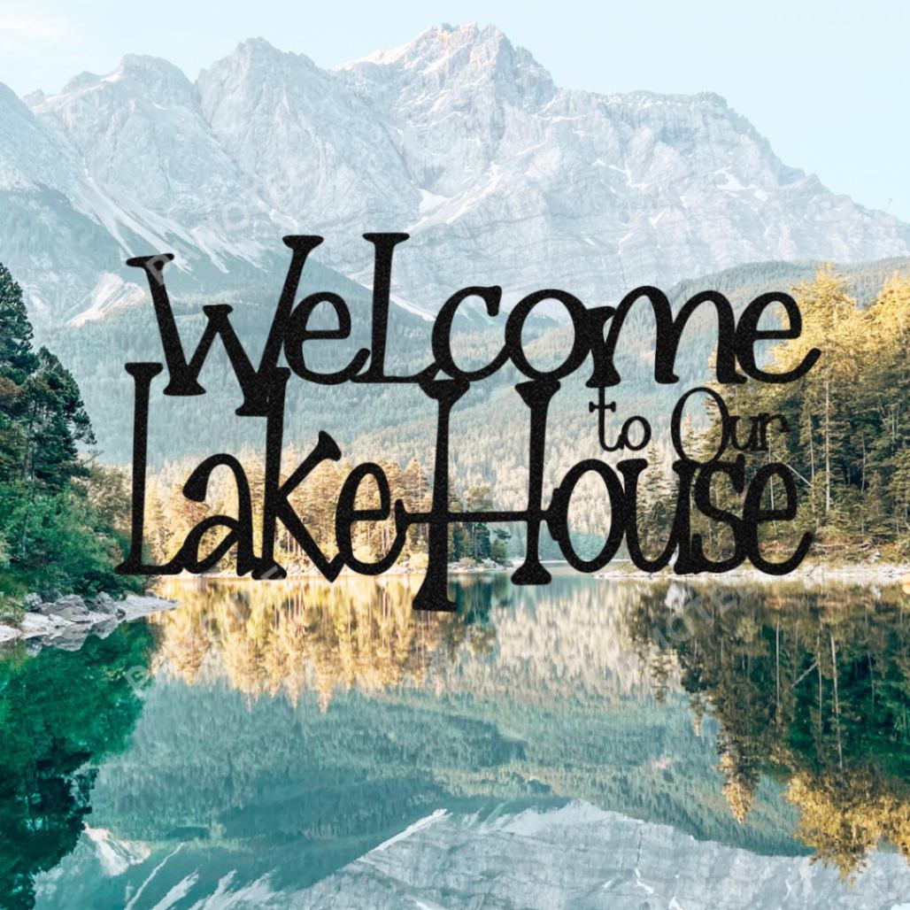 To Our Lake House Metal Wall Art Decor, Living Room Wall