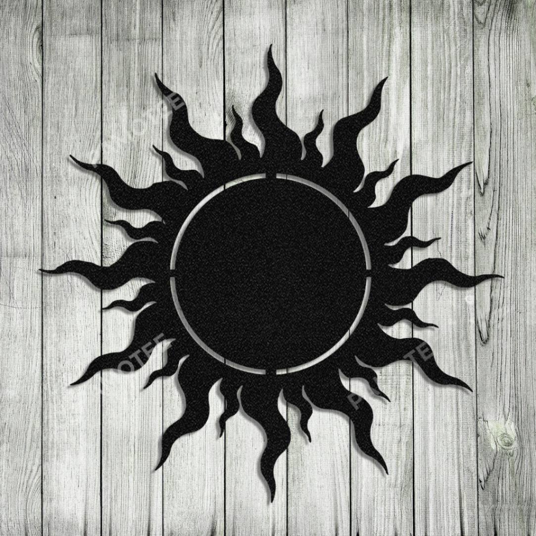 Decorative Sun Design Metal Wall Art, Outdoor Wall Hanging, Large Sizes Available