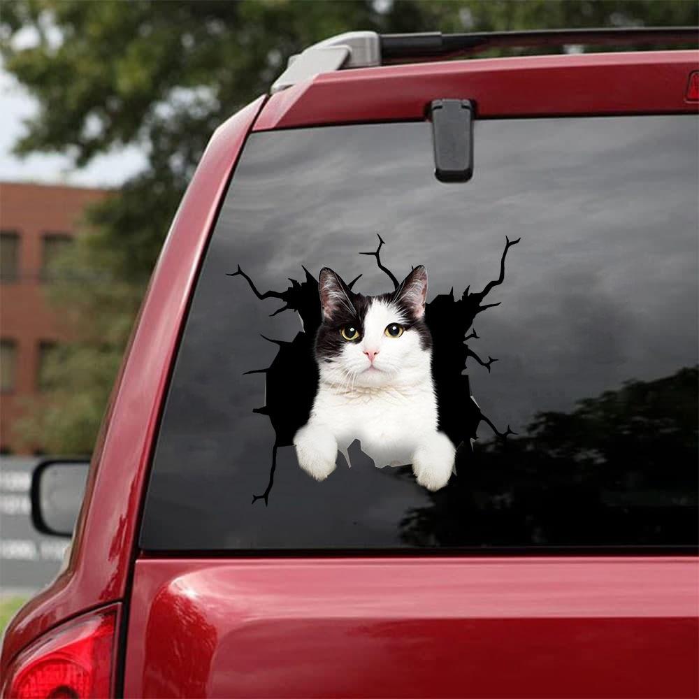 Turkish Van Cat Crack Car Stickers Cats Lover Window Vinyl Car Decals  Stickers For Cars