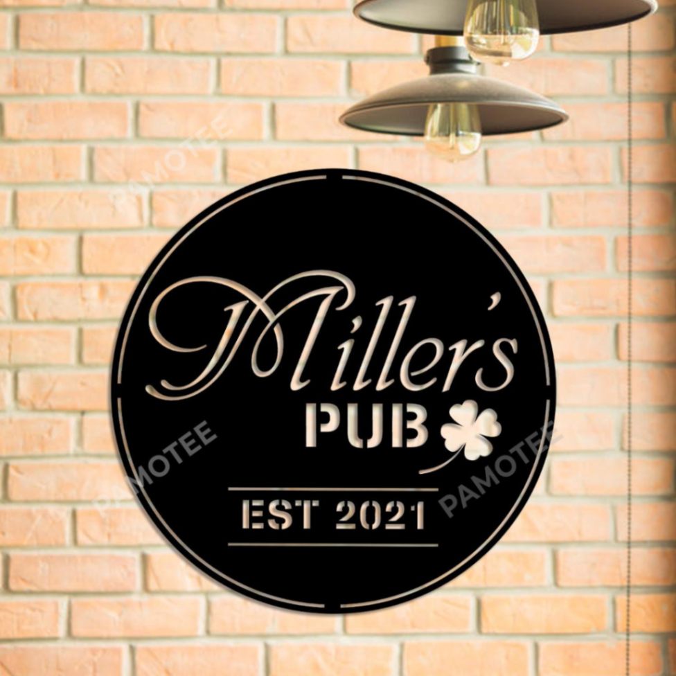 Irish Custom Metal Bar Wall Hanging, Home Art Decor For Pub Lovers, Various Sizes Pamotee